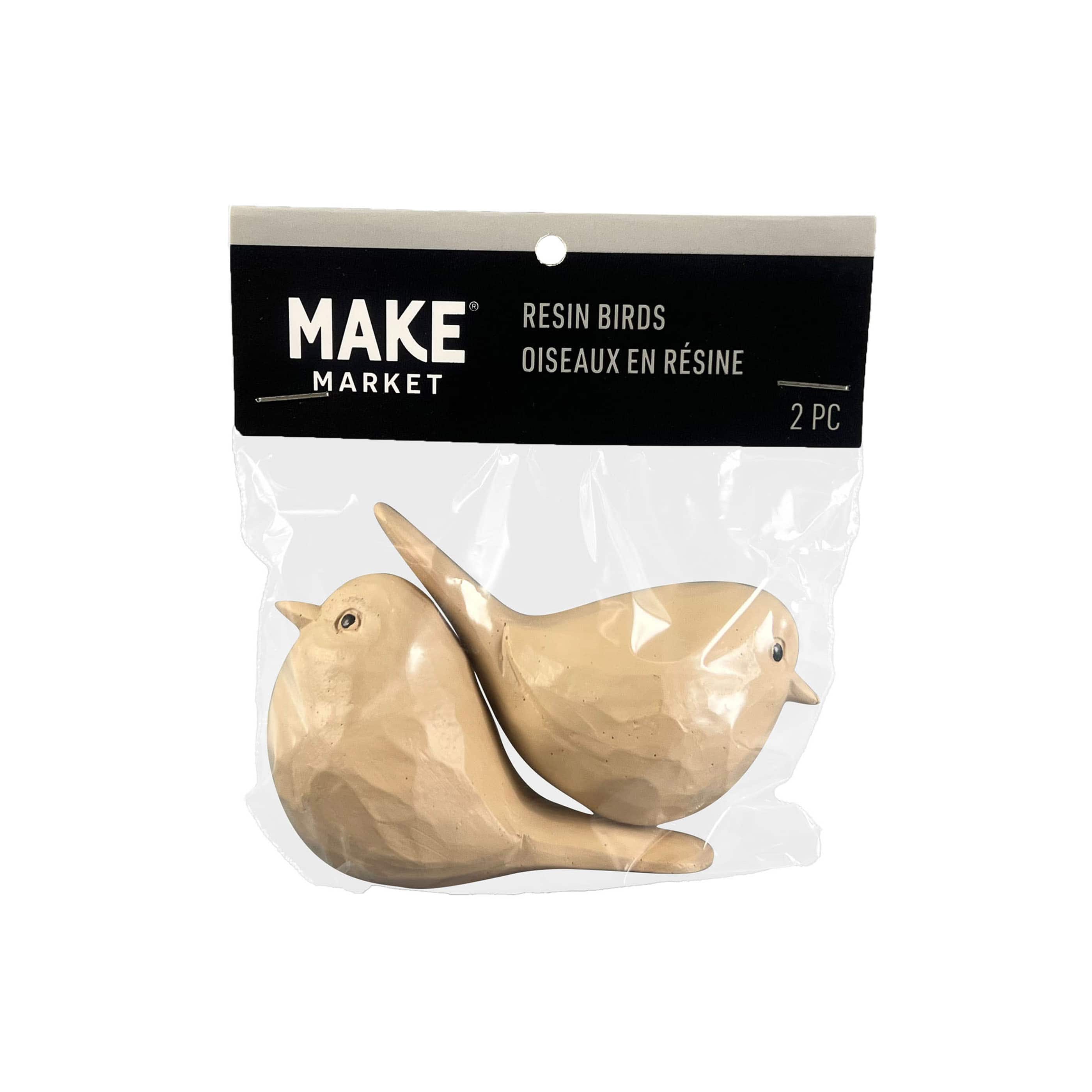 12 Packs: 2 ct. (24 total) 3.25" Resin Birds by Make Market®