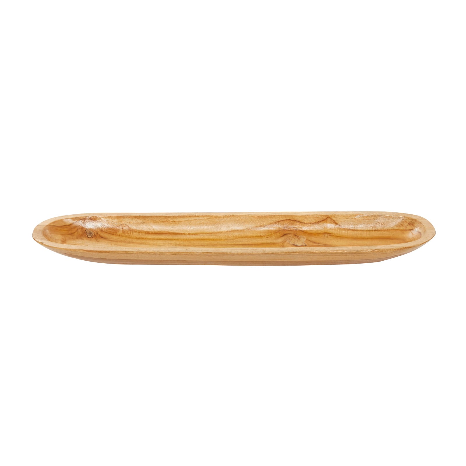 Brown Teak Wood Rustic Tray