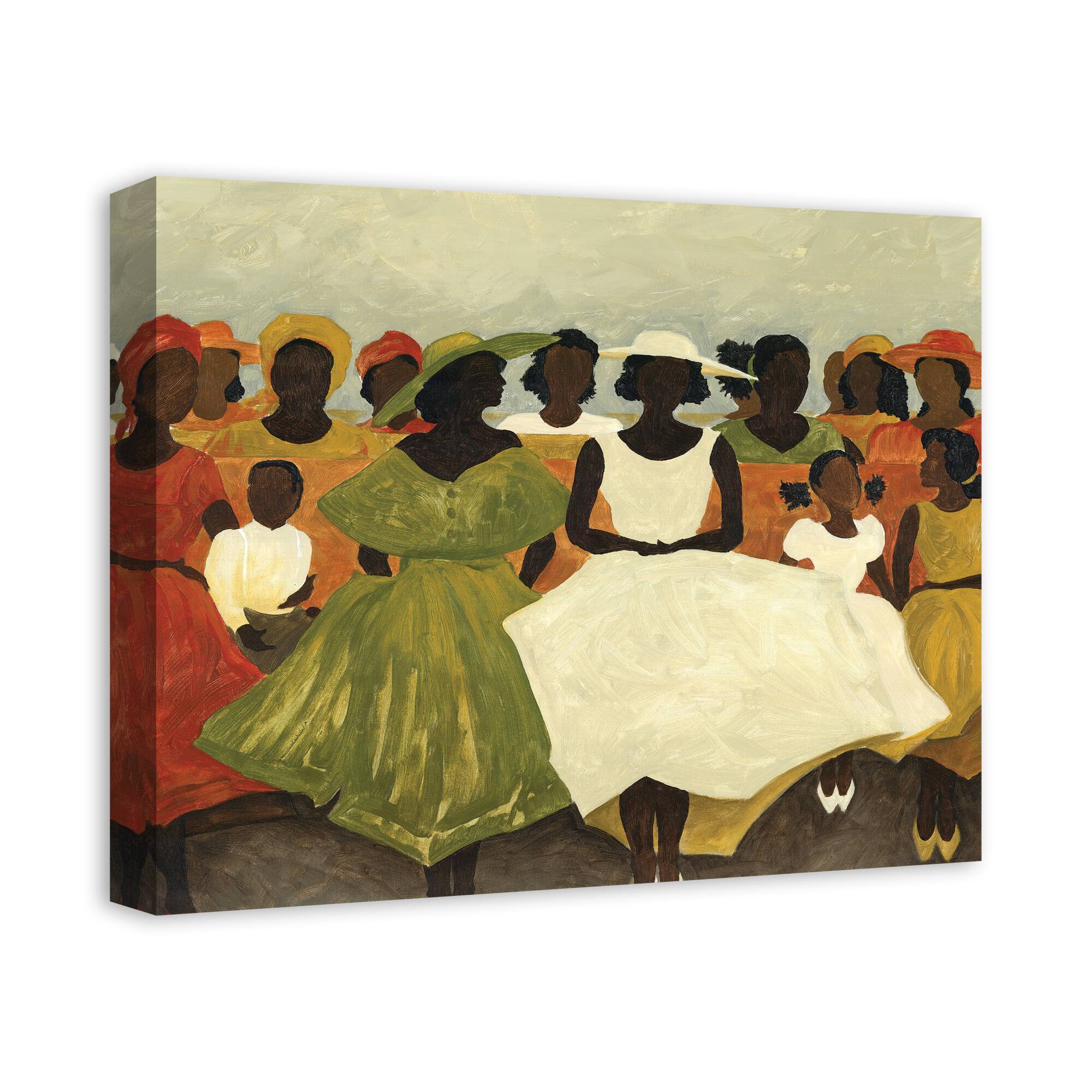 Women In Pews 20" x 16" Canvas Wall Art