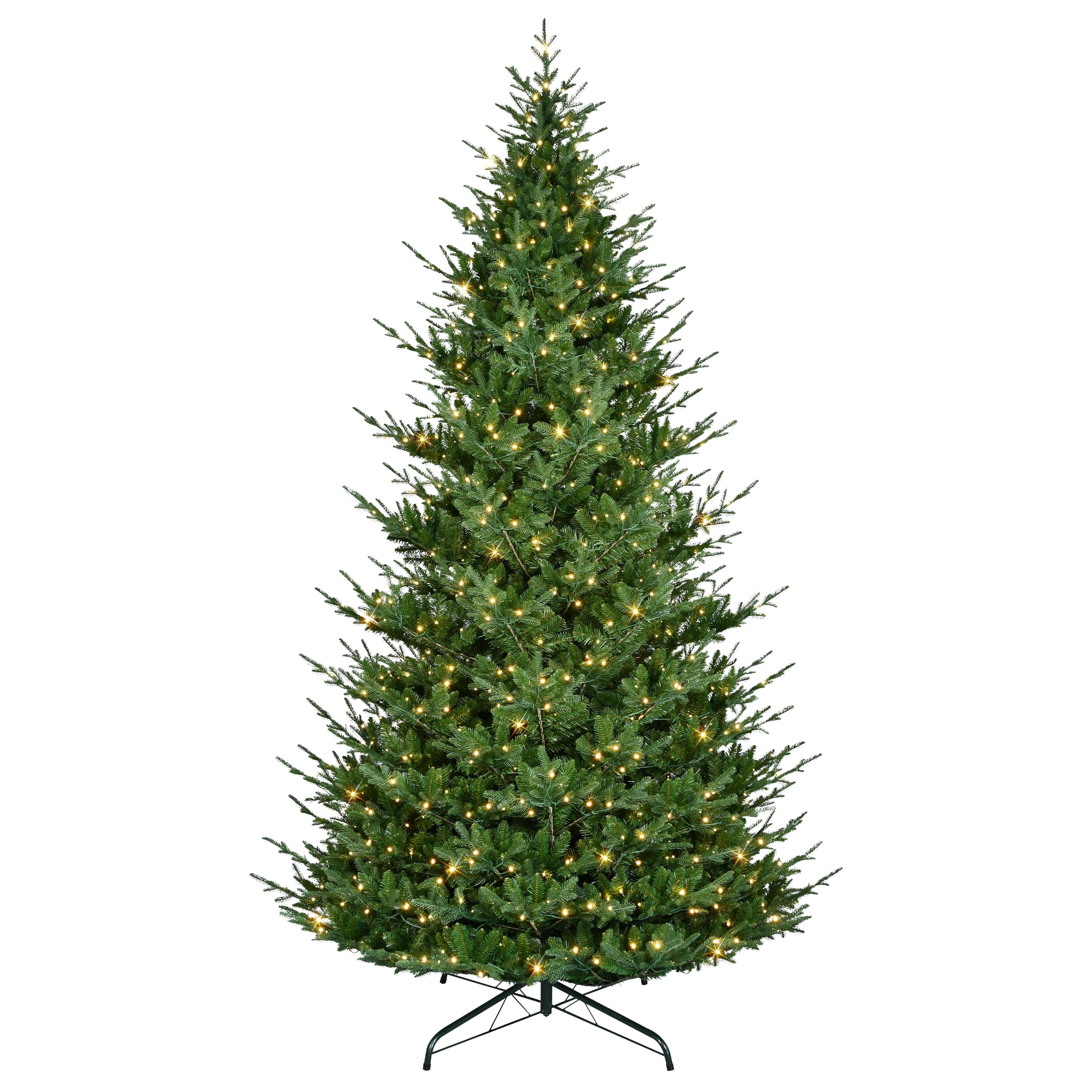 12ft. Pre-Lit Hillside Spruce Artificial Christmas Tree, Warm White LED Lights