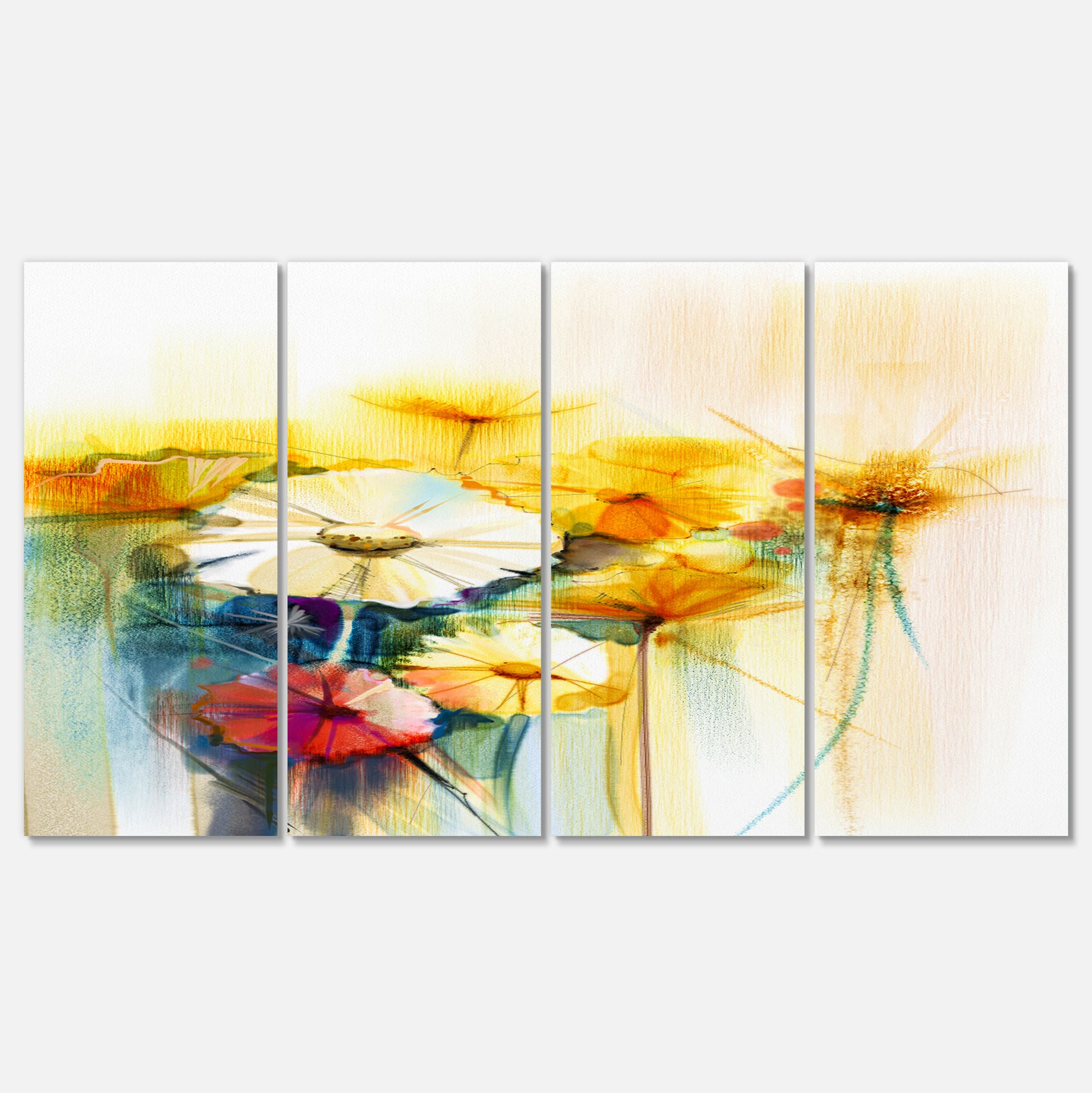 Designart - Bunch of White Yellow Flowers