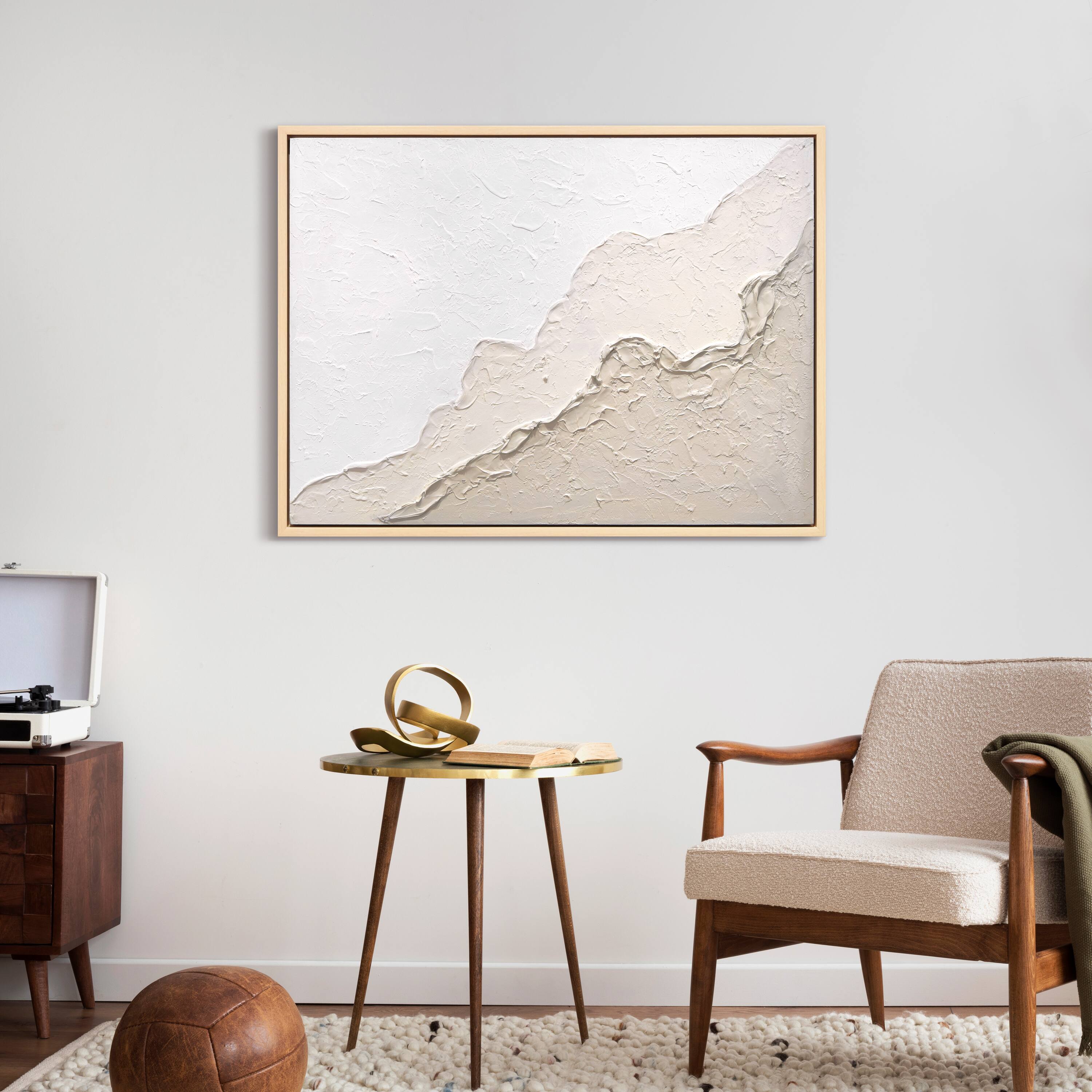 Empire Art Direct 30" x 40" Natural Flow Heavily Textured Hand Painted Framed Canvas Wall Art