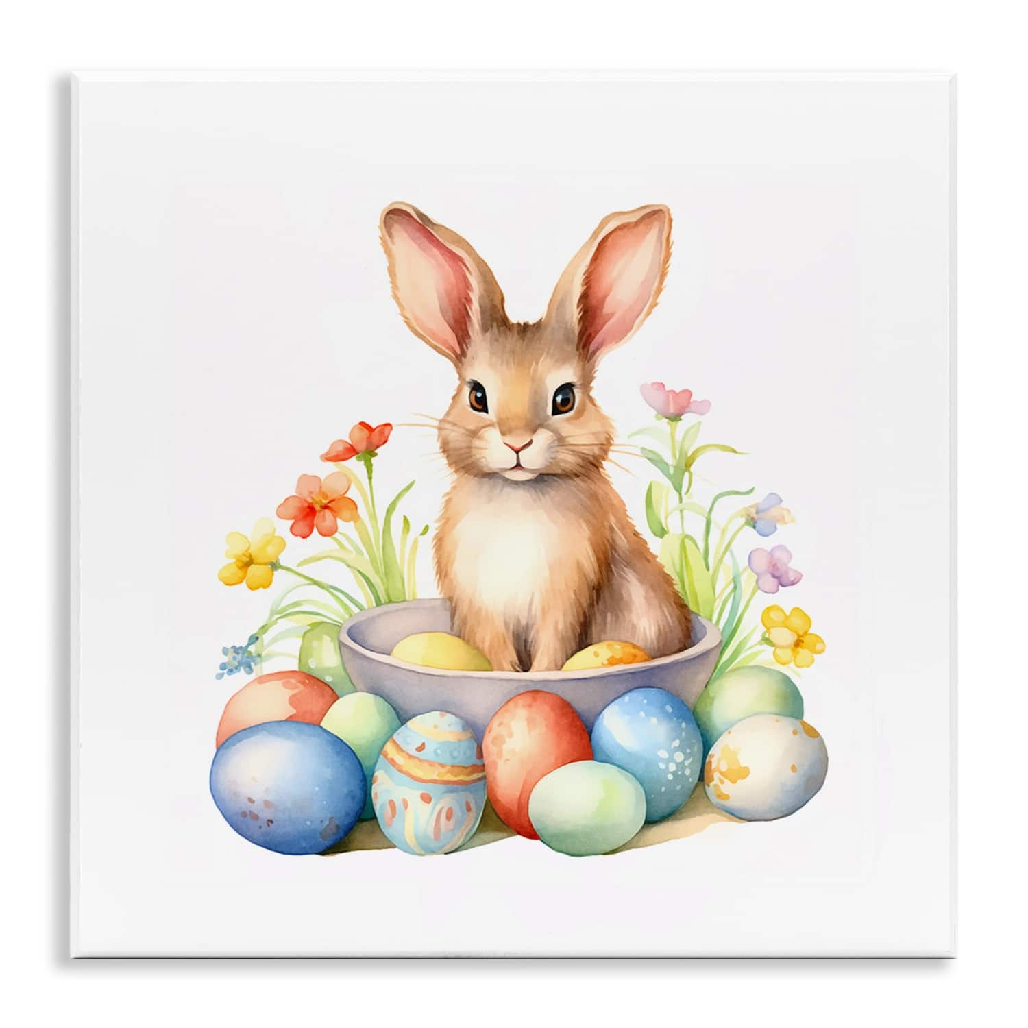 Stupell Industries Easter Bunny & Eggs Wall Plaque Art