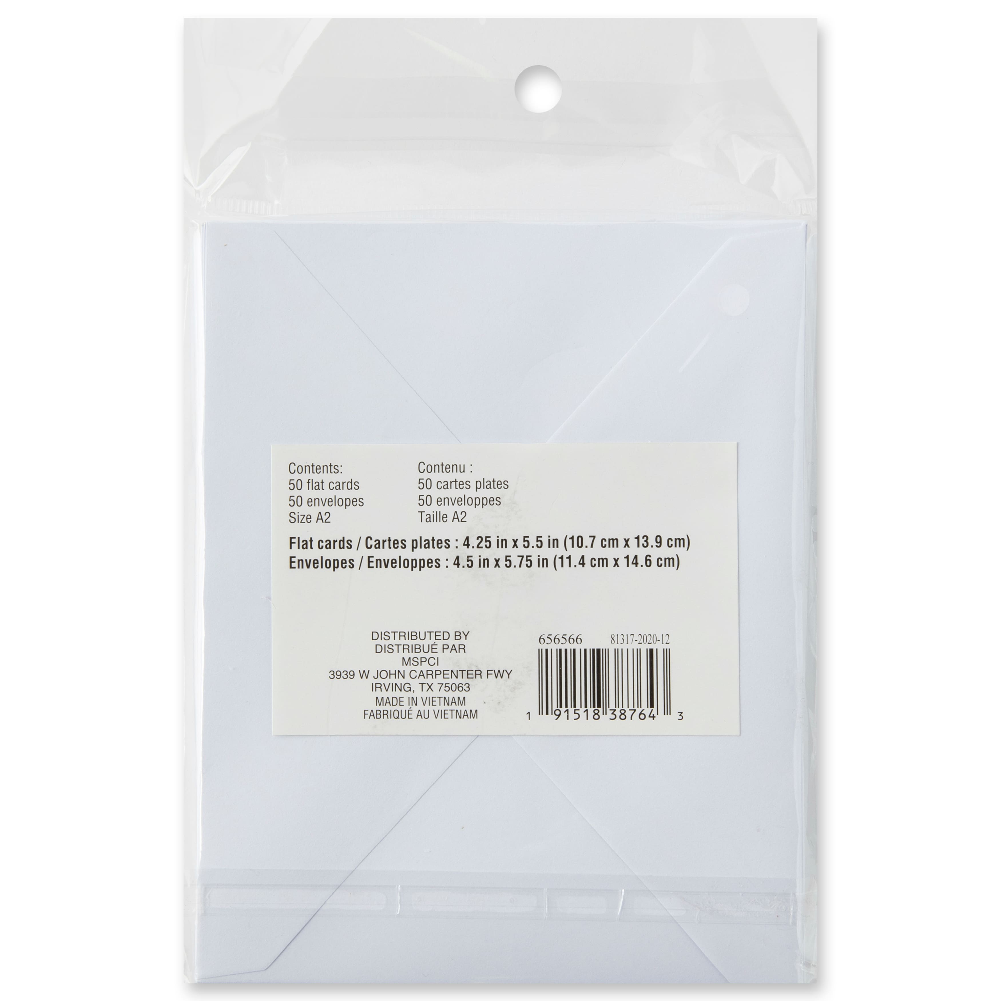 12 Packs: 50 ct. (600 total) 4.25" x 5.5" Flat Cards & Envelopes by Recollections
