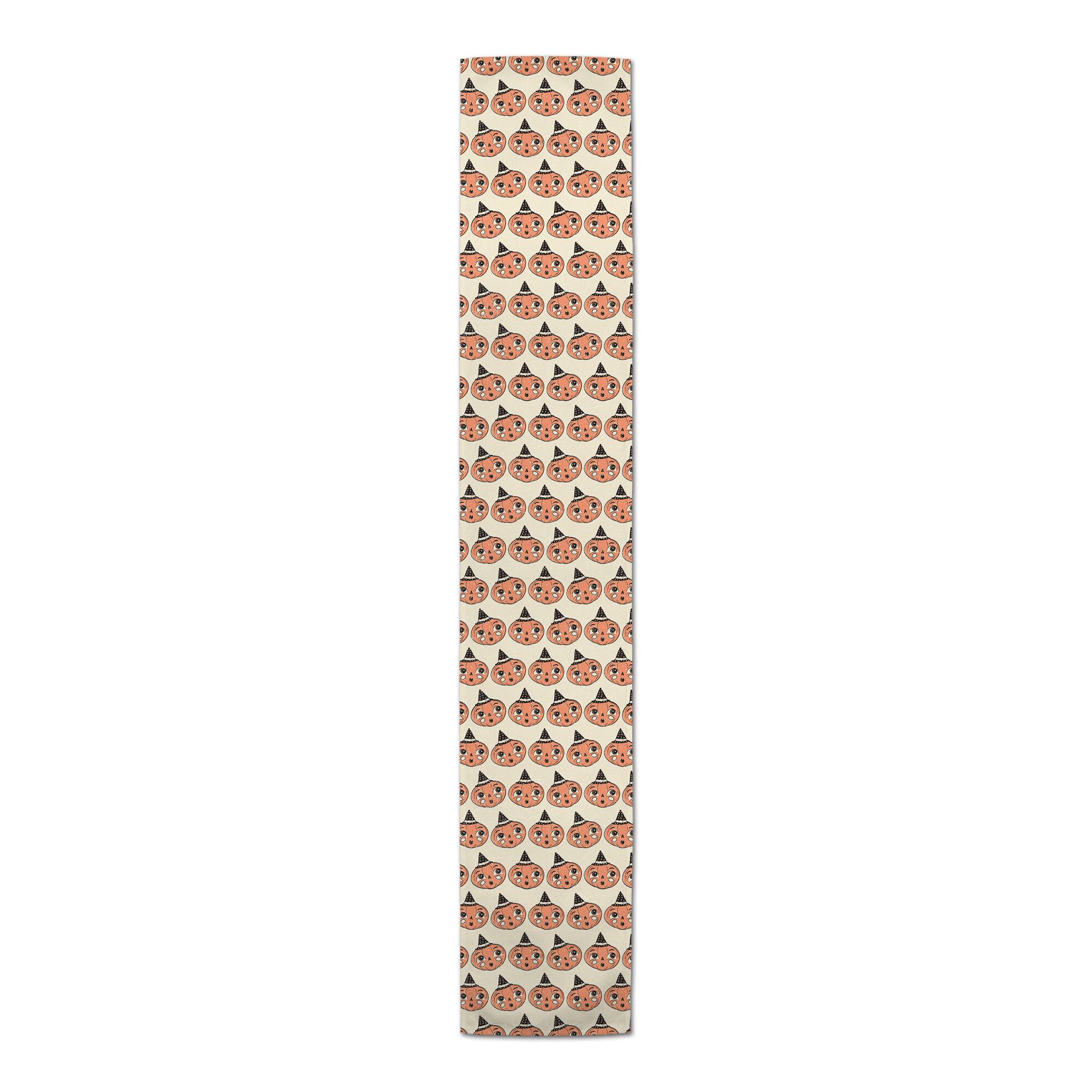 90" Retro Pumpkin Poly Twill Table Runner