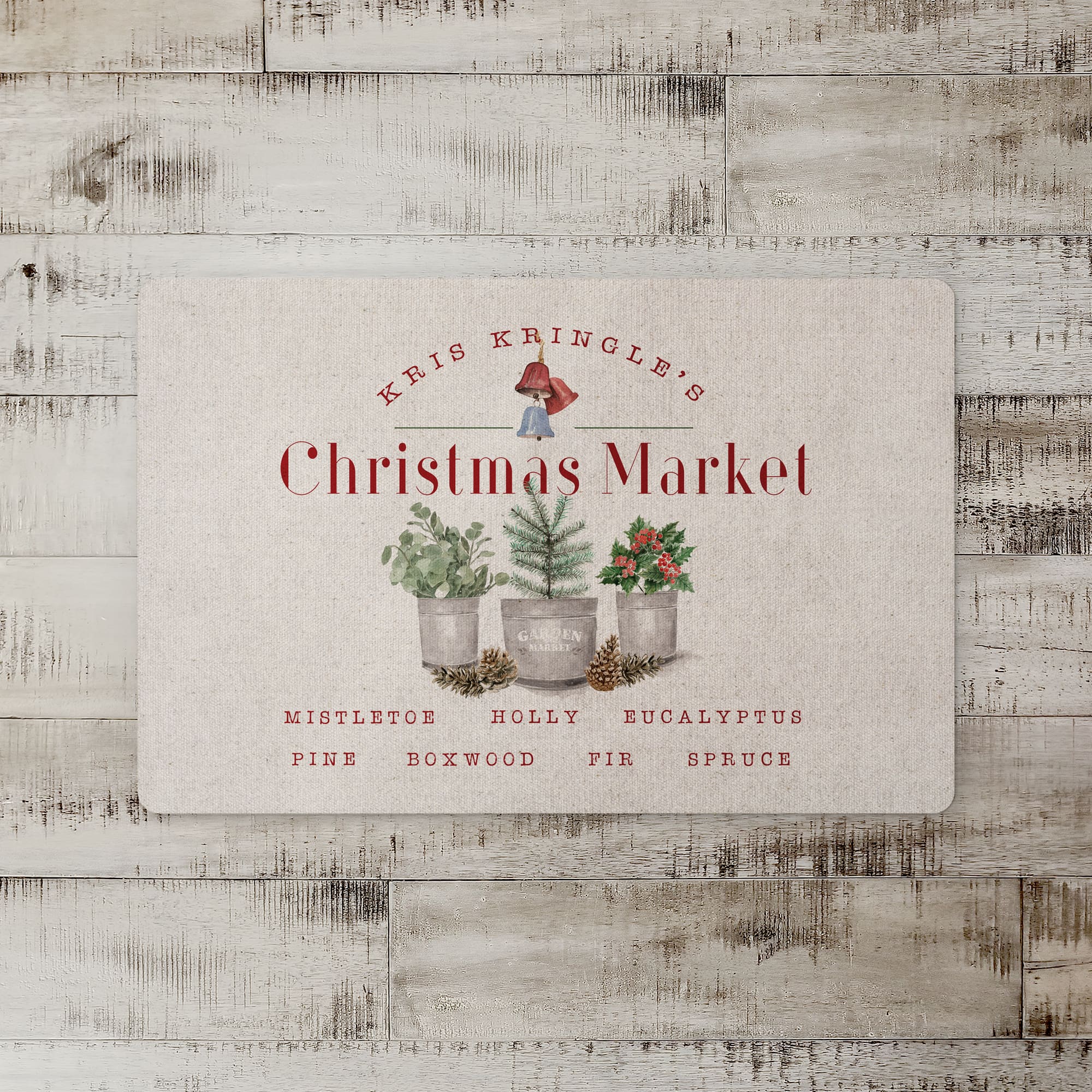 Kringle's Christmas Market Floor Mat