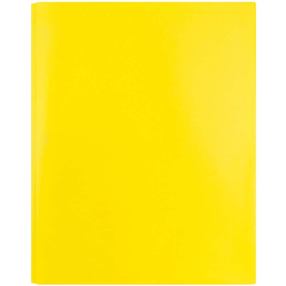 JAM Paper 9.5" x 11" Plastic 2 Pocket School POP Folders with Clasps, 6ct.