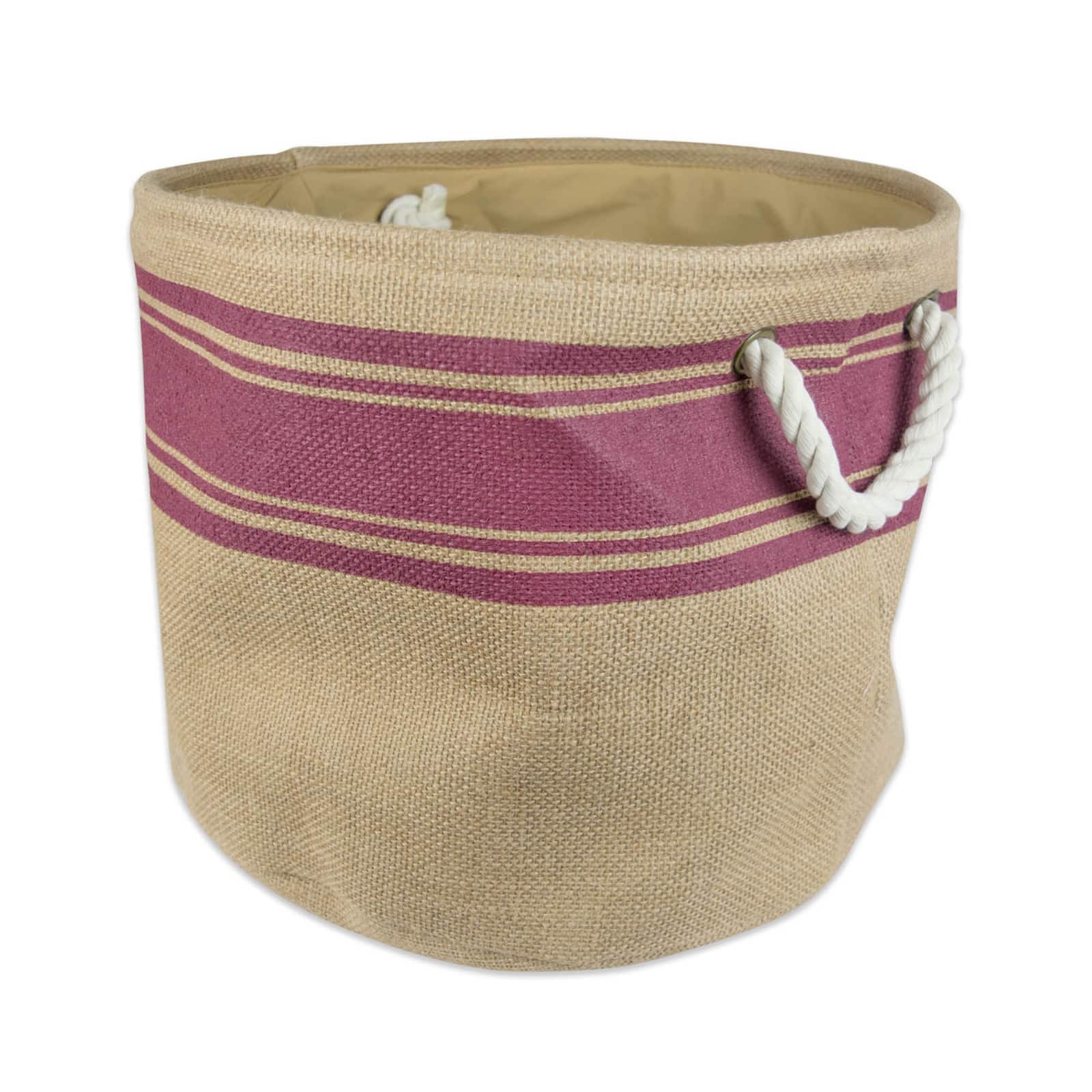 DII® 9" Round Border Burlap Bin