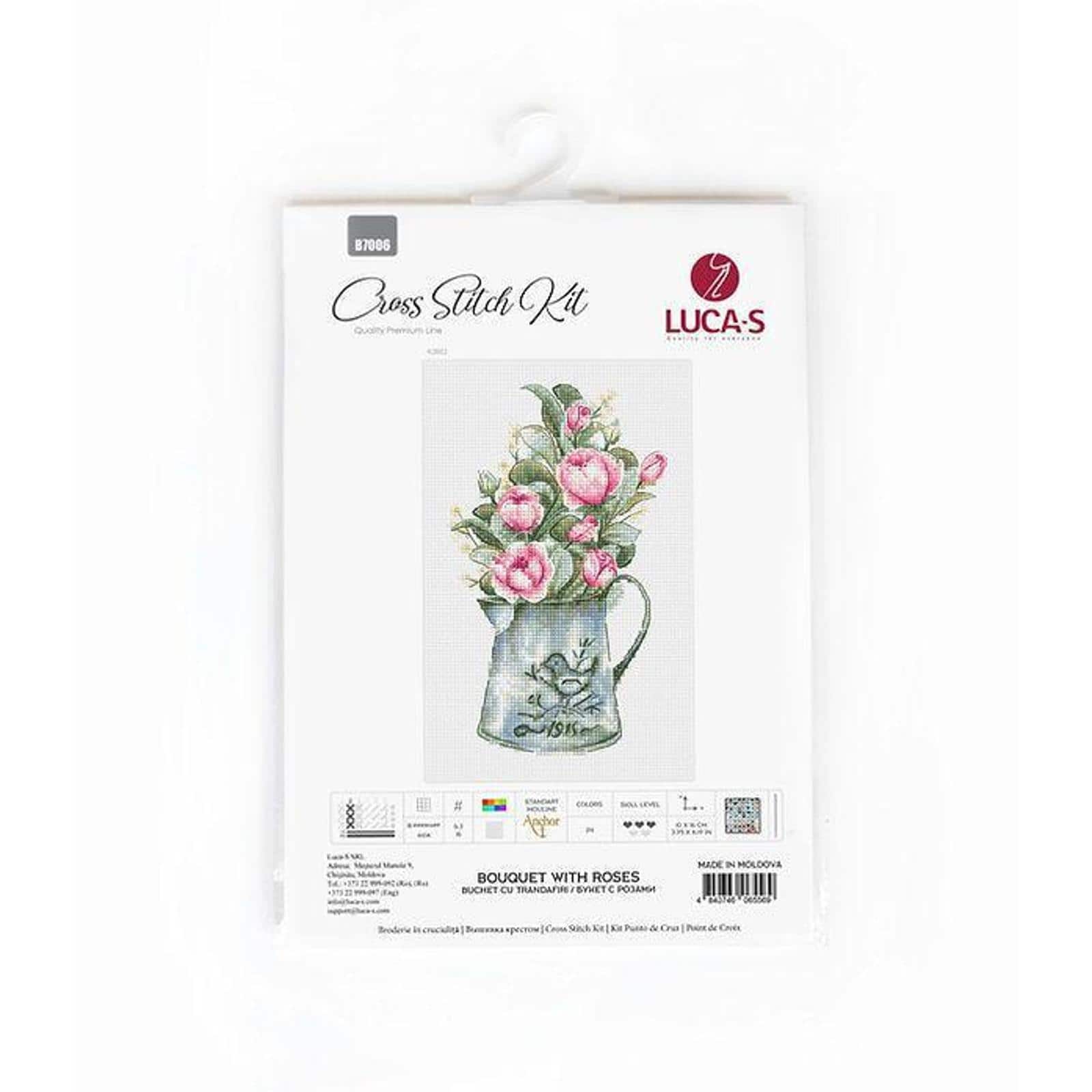 Luca-s Bouquet With Roses Counted Cross Stitch Kit
