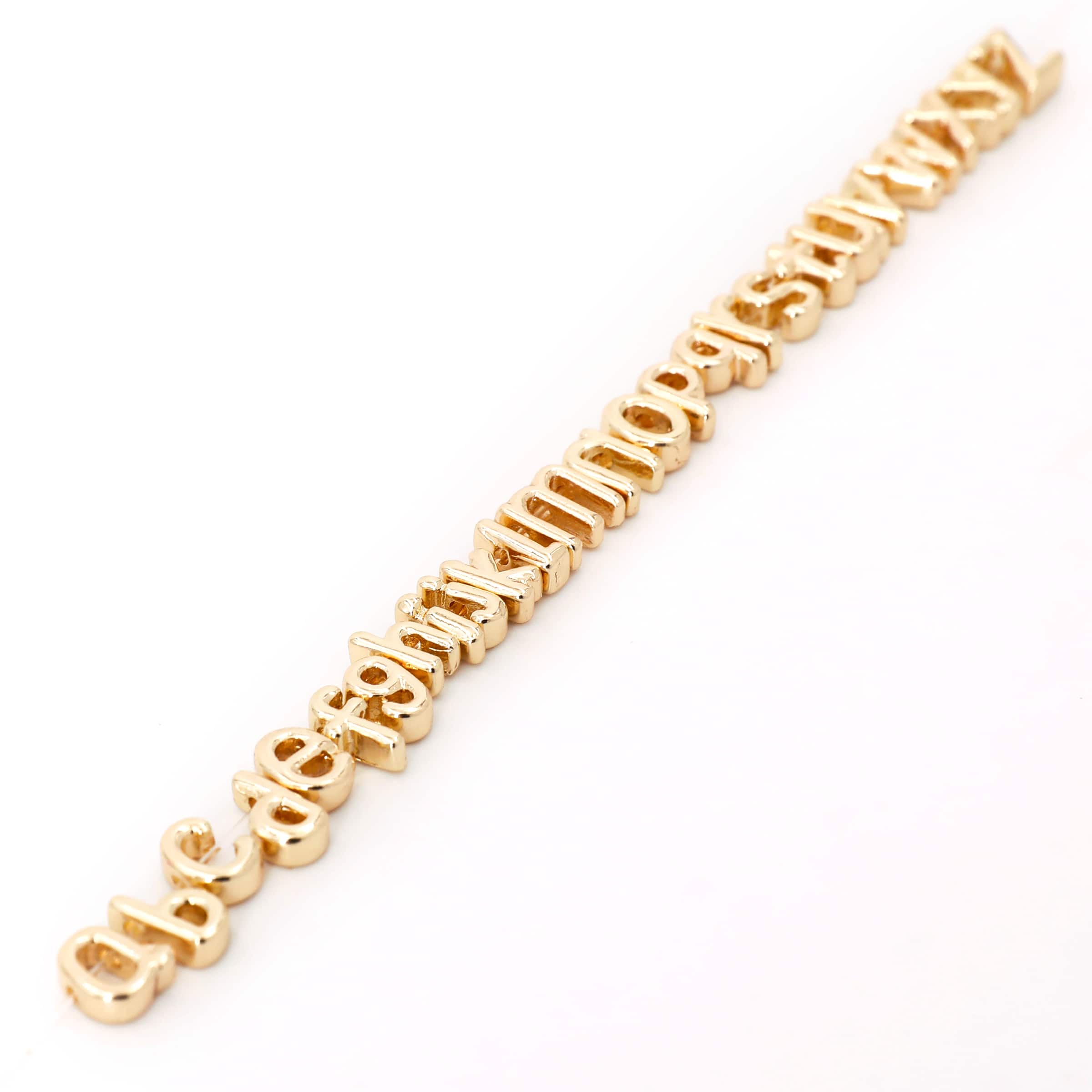 7.2mm Metal Lowercase Alphabet Beads, 26ct. by Bead Landing™