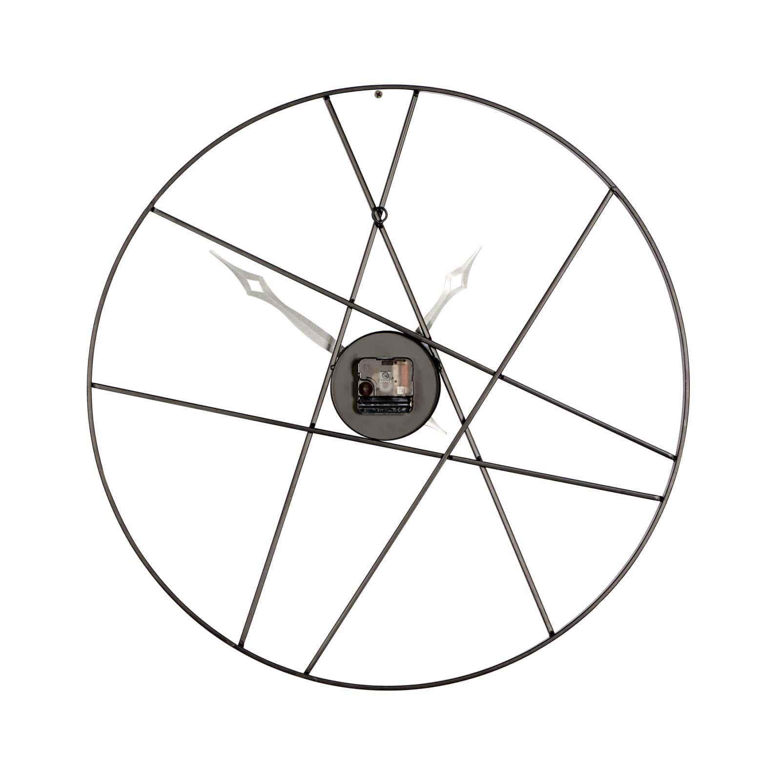 CosmoLiving by Cosmopolitan 24" Black Metal Contemporary Wall Clock