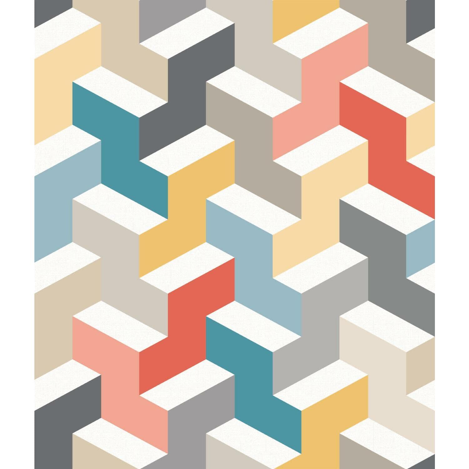 RoomMates 3D Steps Peel & Stick Wallpaper