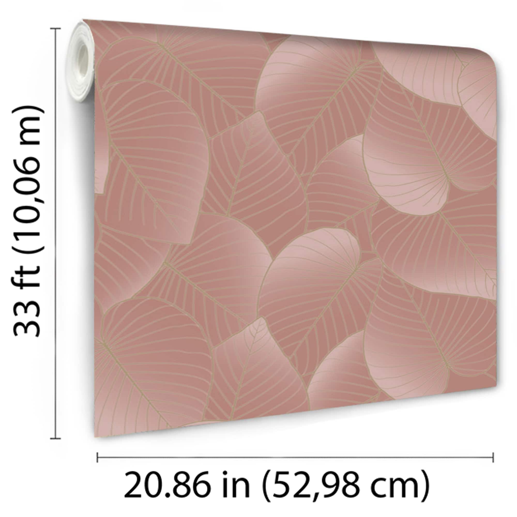 Designs Direct Graphic Leaves with Foil Accents Wallpaper