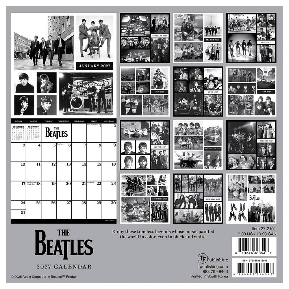 2027 The Beatles Mini Calendar