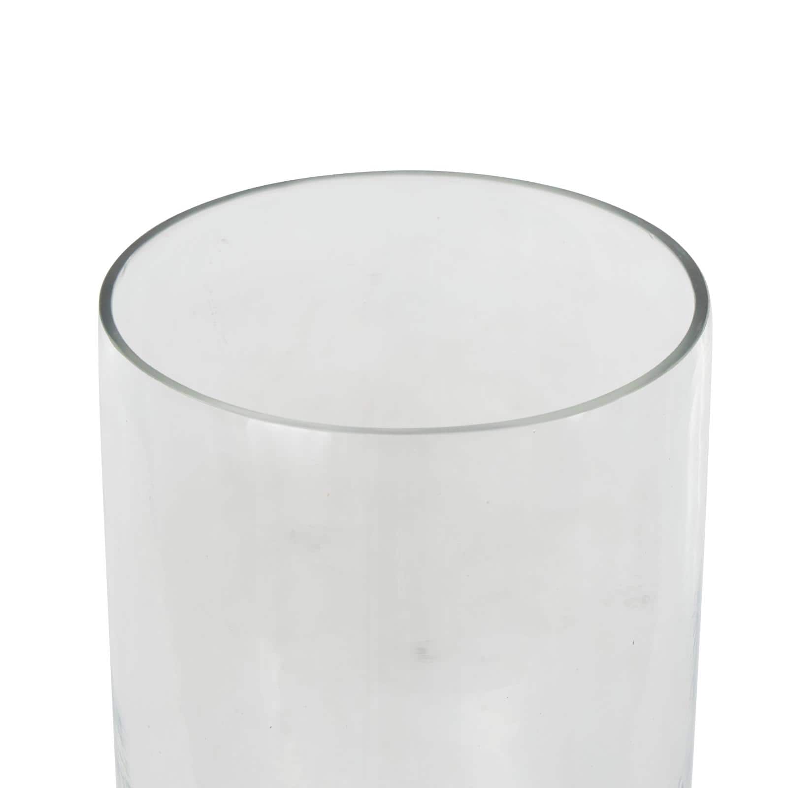 13" Clear Glass Hurricane Candle Holder with Elevated Base