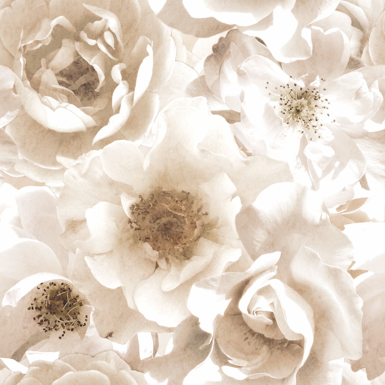 RoomMates Mr. Kate Creamy Floral Peel & Stick Wallpaper Mural