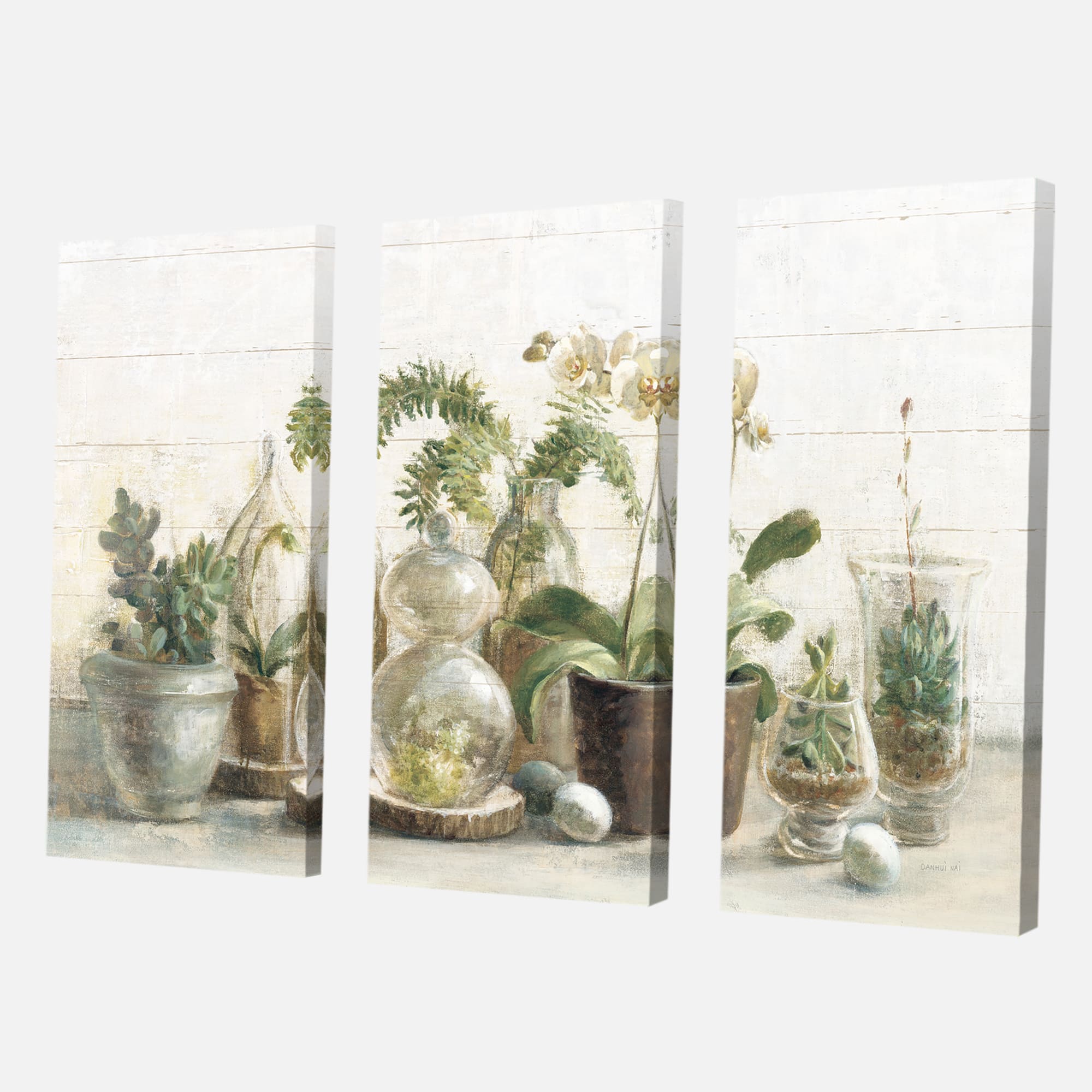Designart - Greenhouse Orchids - Floral Cottage Canvas Artwork