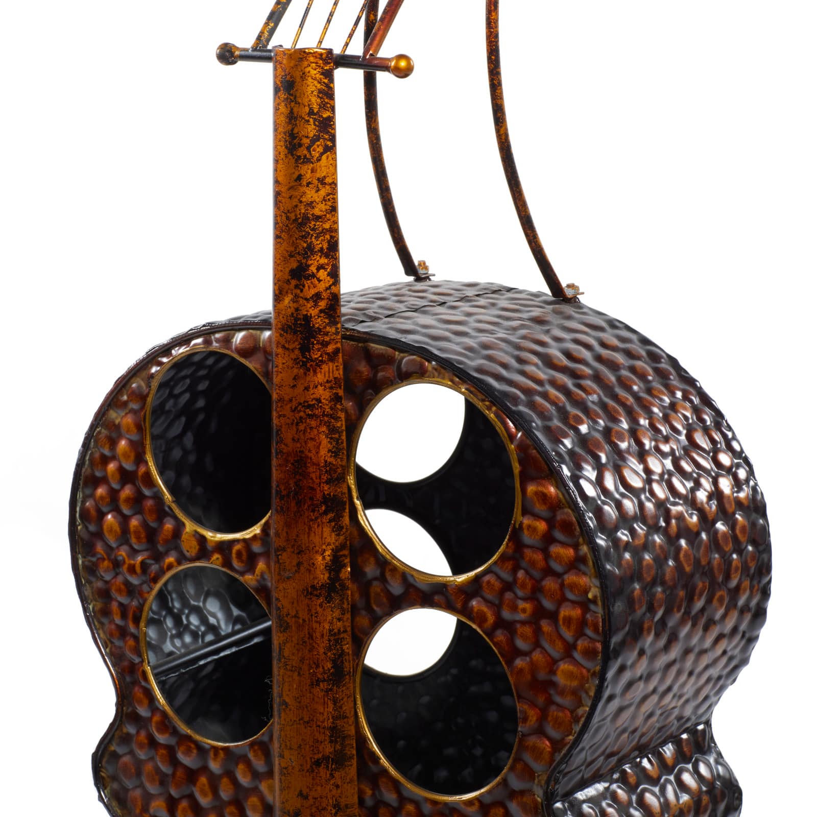47" Brass Metal Traditional Wine Holder Rack