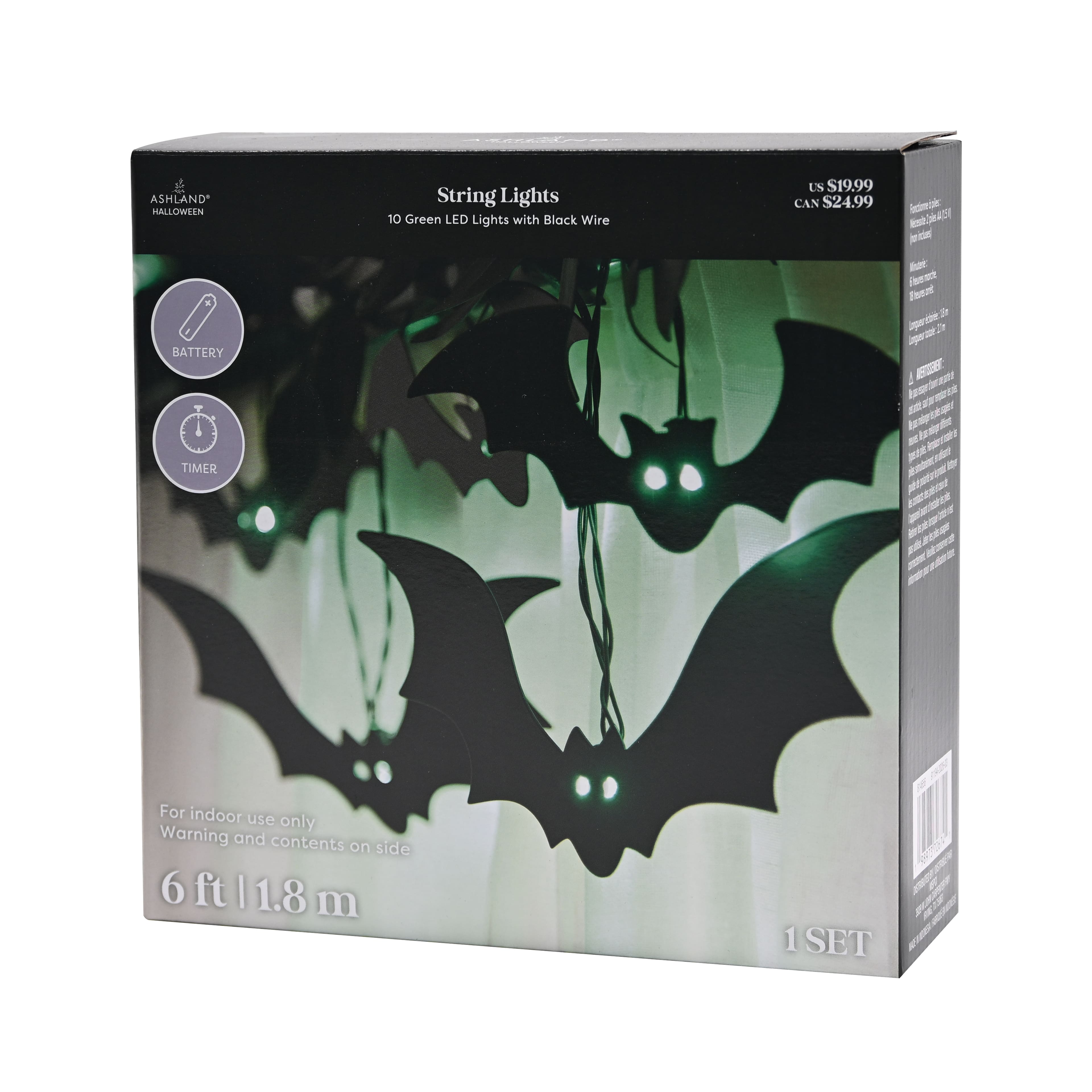 10ct. Bats with Green LED String Lights by Ashland®