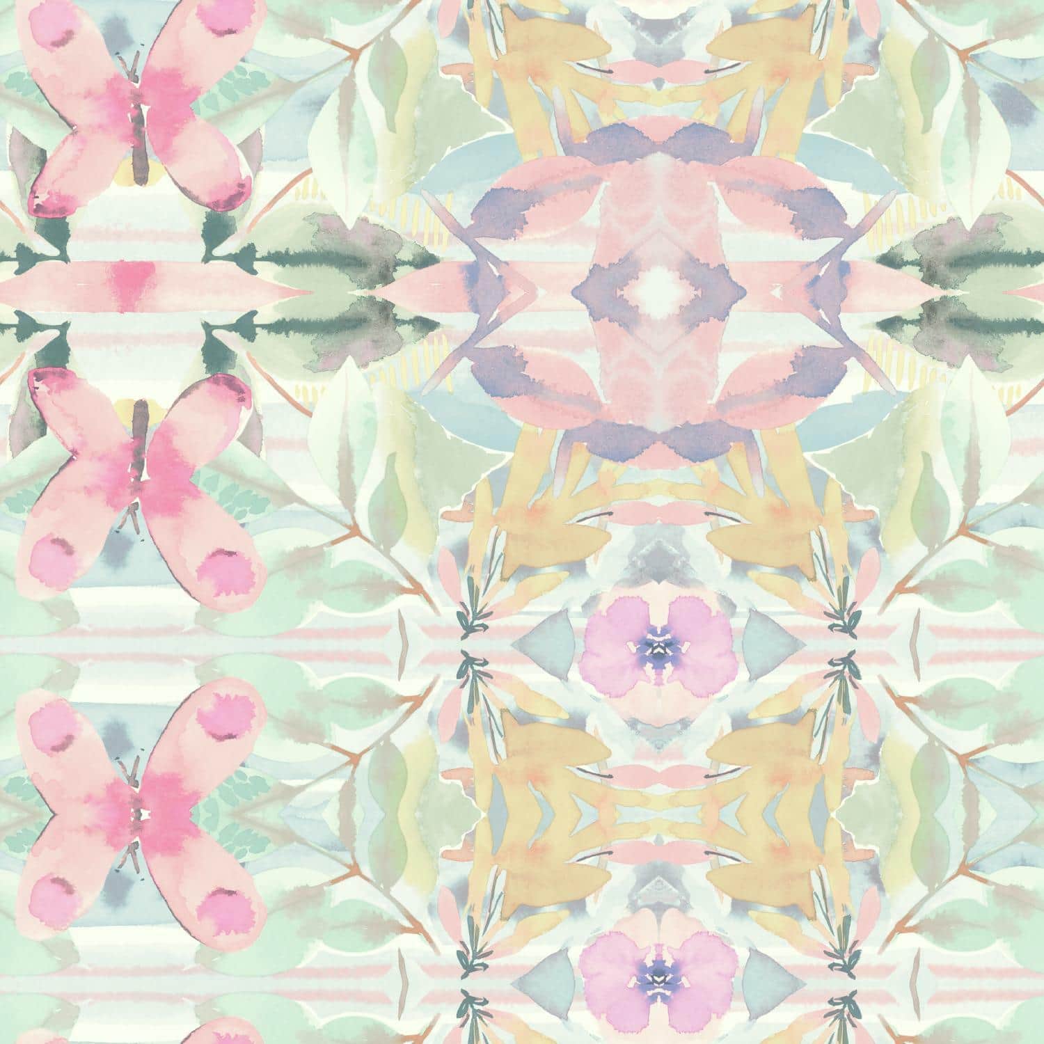 RoomMates Synchronized Floral Peel & Stick Wallpaper