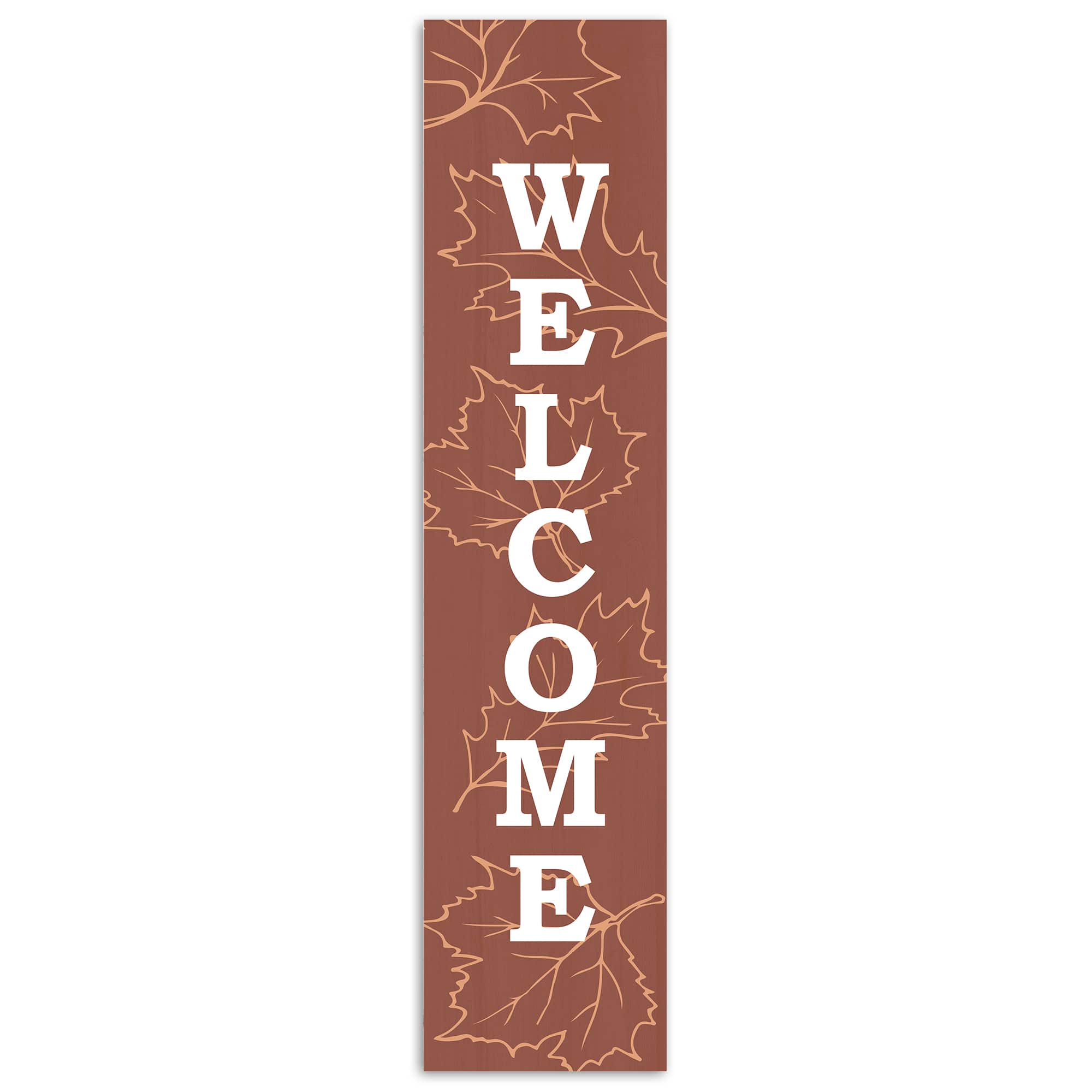 Weclome Warm Leaves 10.5" x 47" Porch Leaner