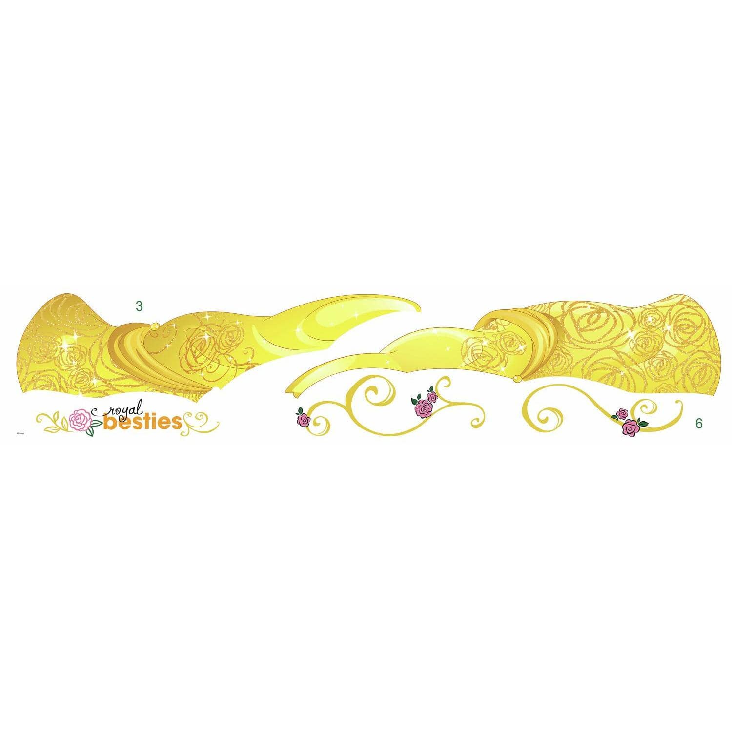 RoomMates Disney Princess Sparkling Belle Peel & Stick Giant Decals