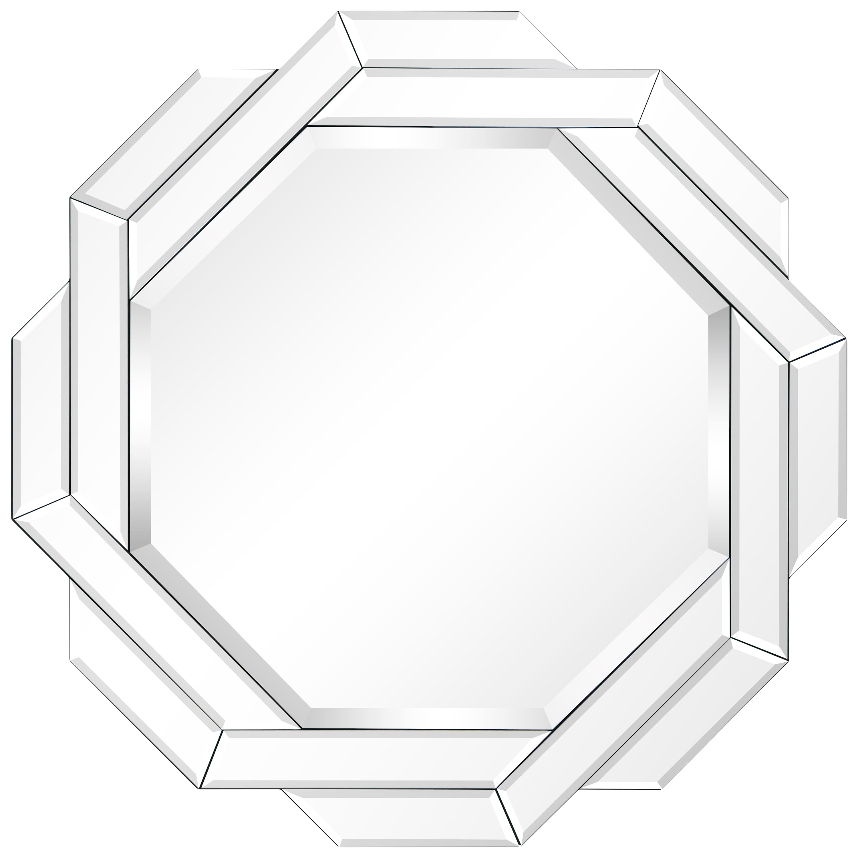 Empire Art Direct Interlaced Round Beveled Framed Wall Mirror