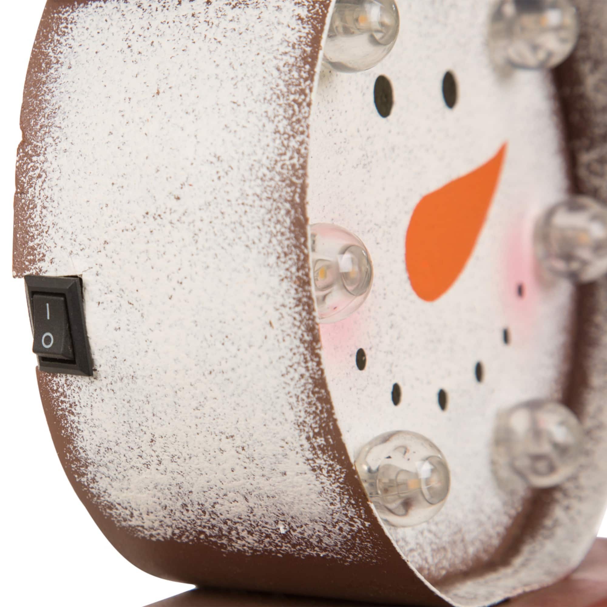 Glitzhome® LED Snowman Head & Tree Stocking Holder Set