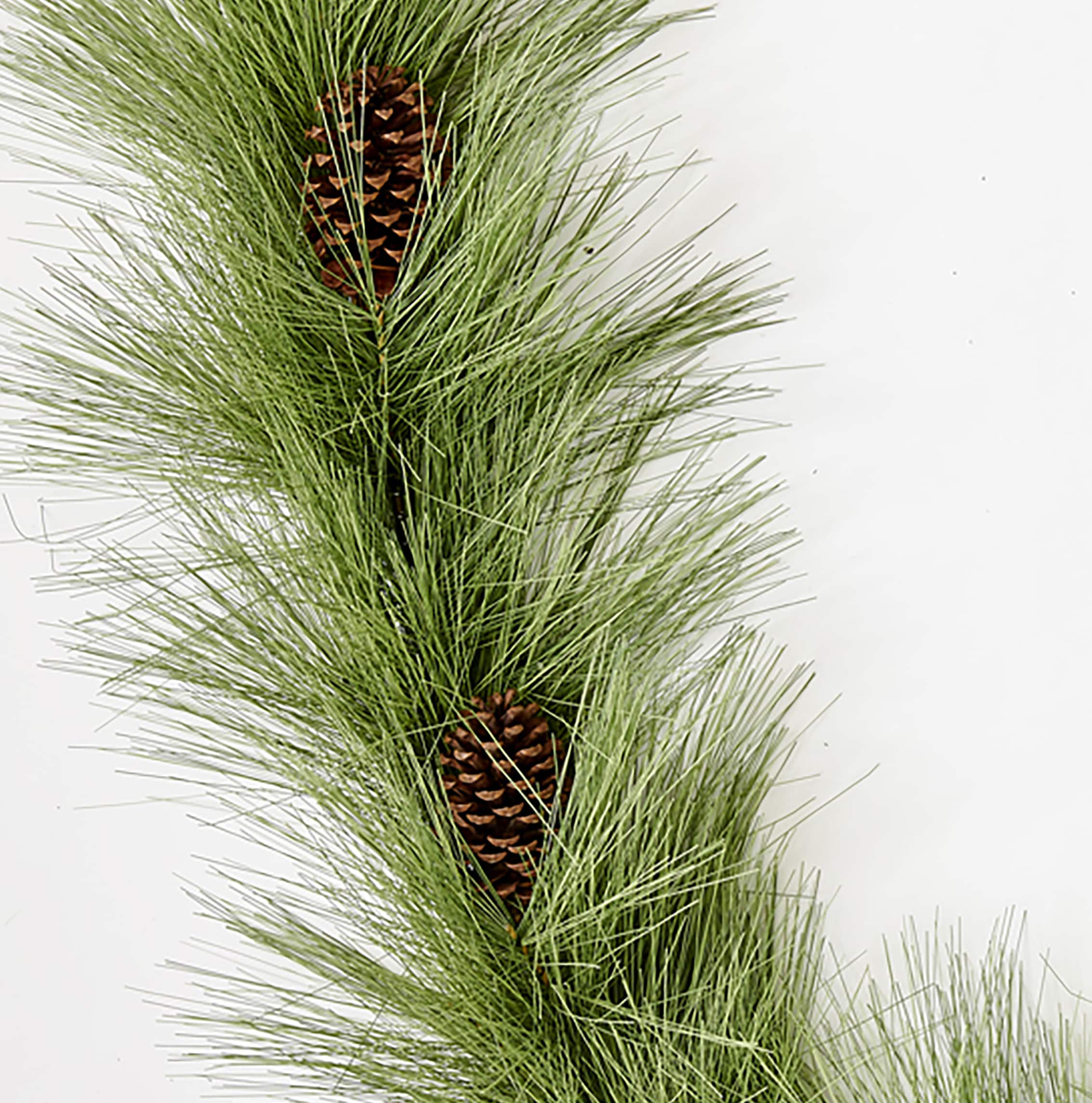 69" Artificial Christmas Pine Long Needle with Pinecones Garland