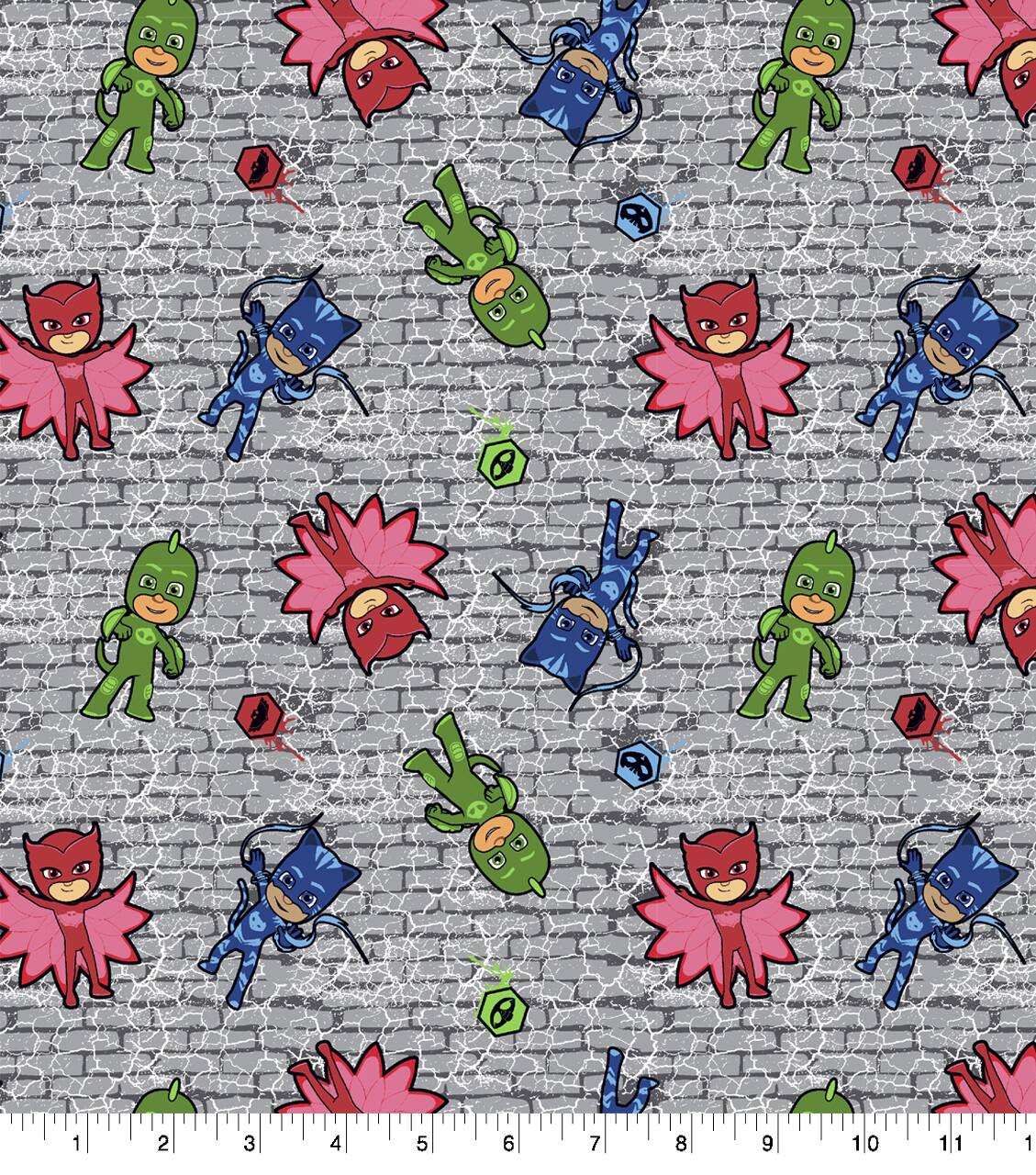 Eone PJ Masks Characters Cotton Fabric