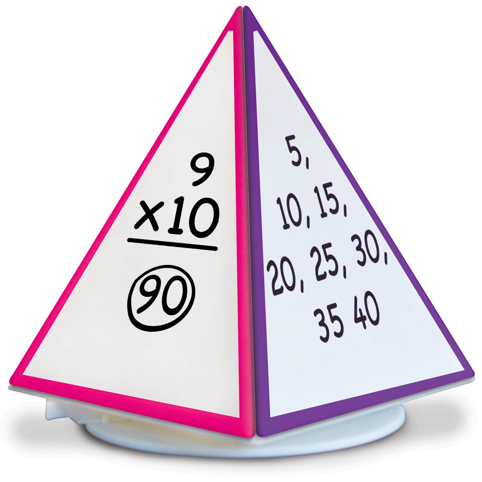 Spin & Write Pyramid™ Rotating Dry-Erase Board