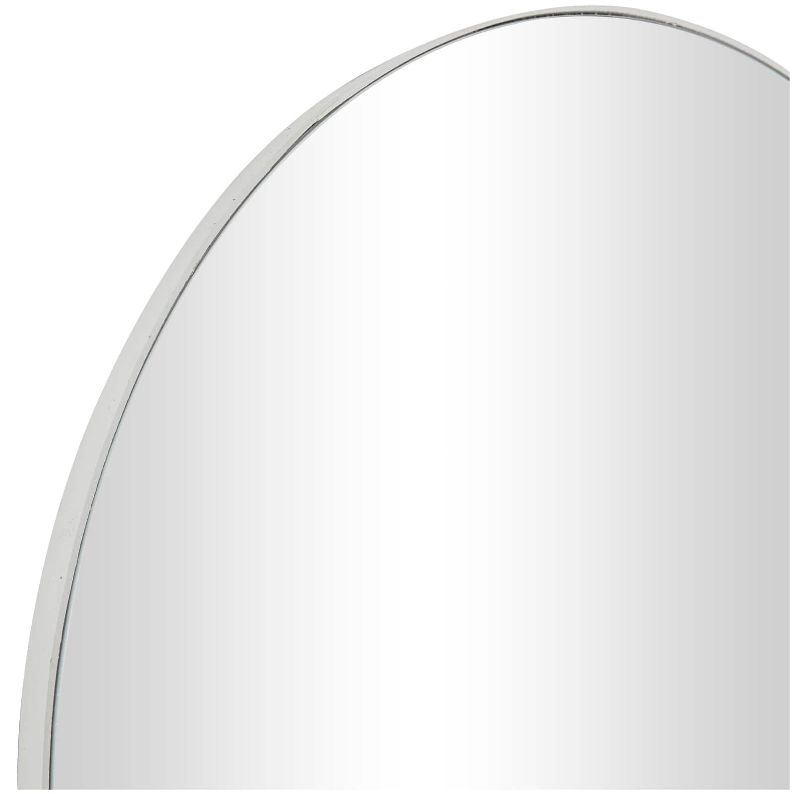 White Wood Thin Framed Wall Mirror 36" x 1" x 36"