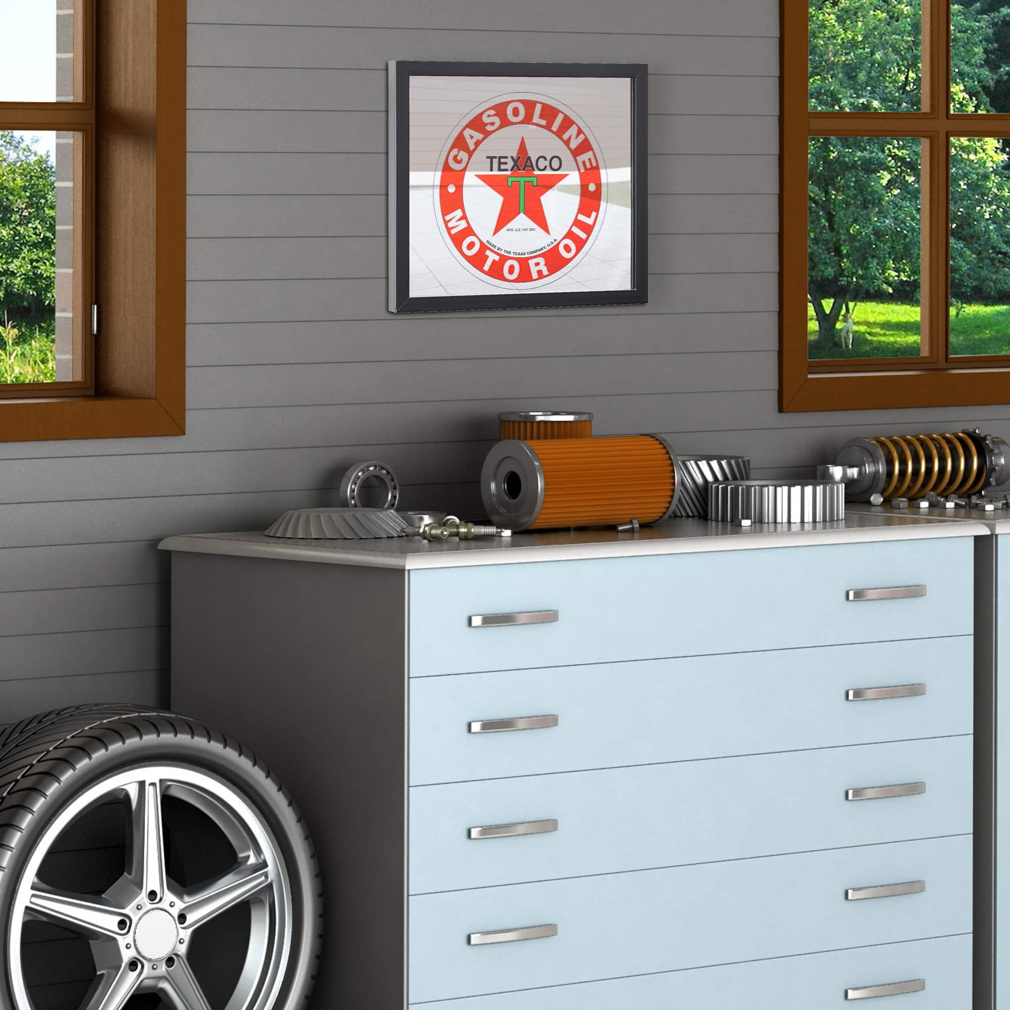Texaco Gasoline Printed Accent Mirror