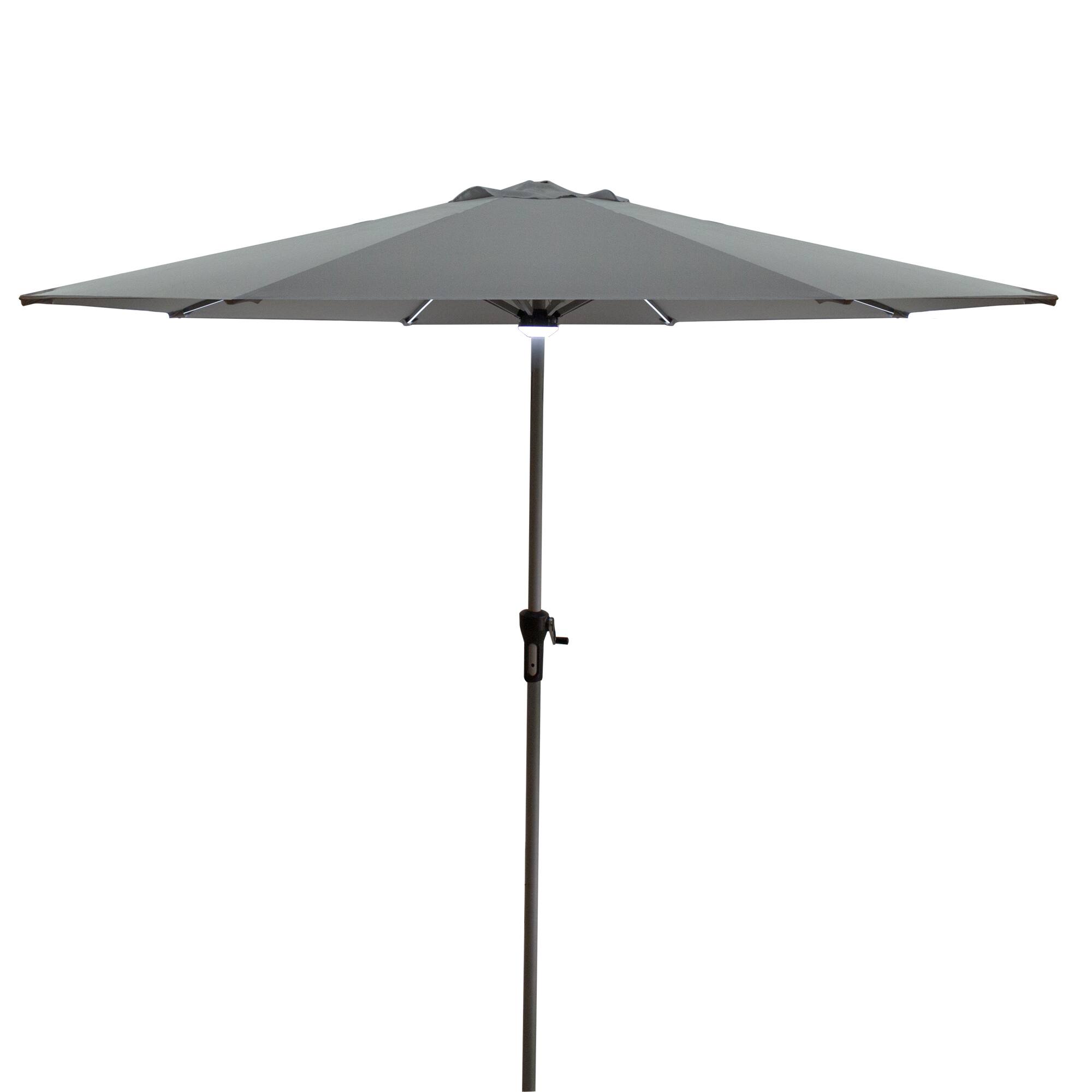 9Ft Solar Lighted Outdoor Patio Market Umbrella By Northlight in Gray | 108" x 108" x 96" | Michaels®