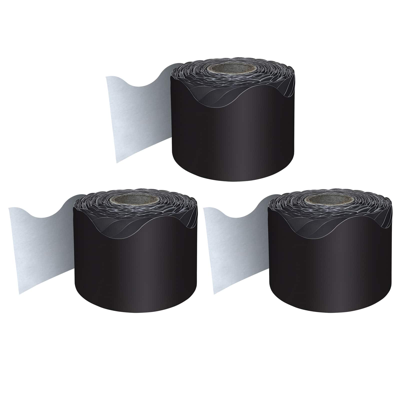 Carson Dellosa® Black Rolled Scalloped Border, 195ft.