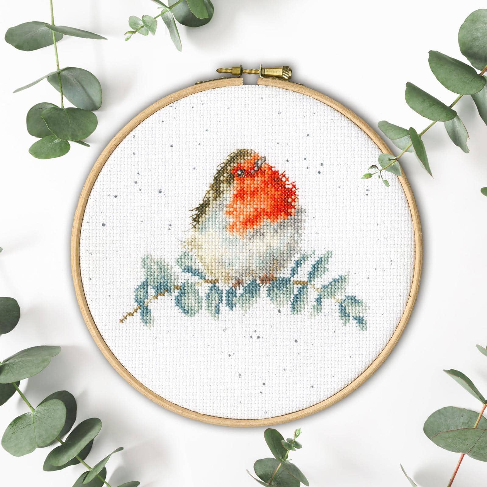 Bothy Threads Eucalyptus Counted Cross Stitch Kit with Hoop
