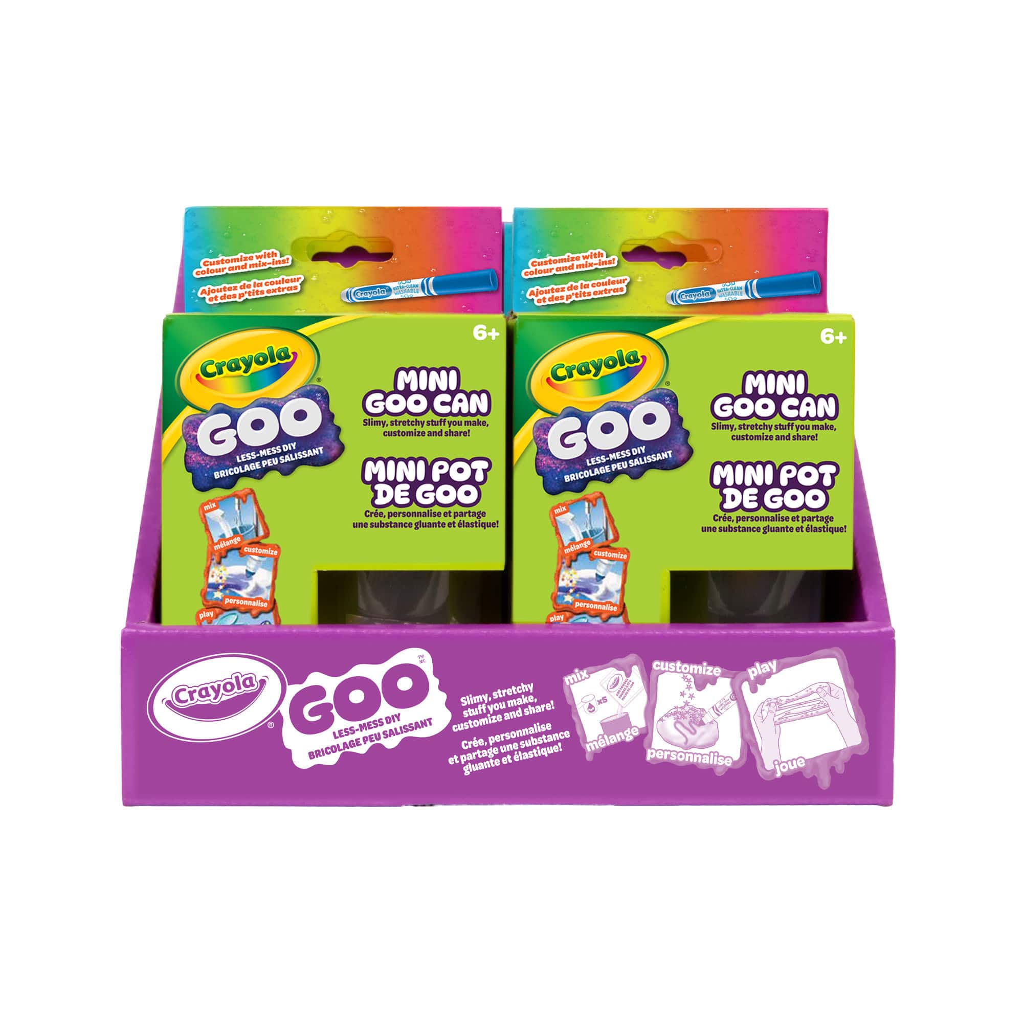 Crayola® Mini Goo Can with Red Bead Mix'ins Slime Craft Kit