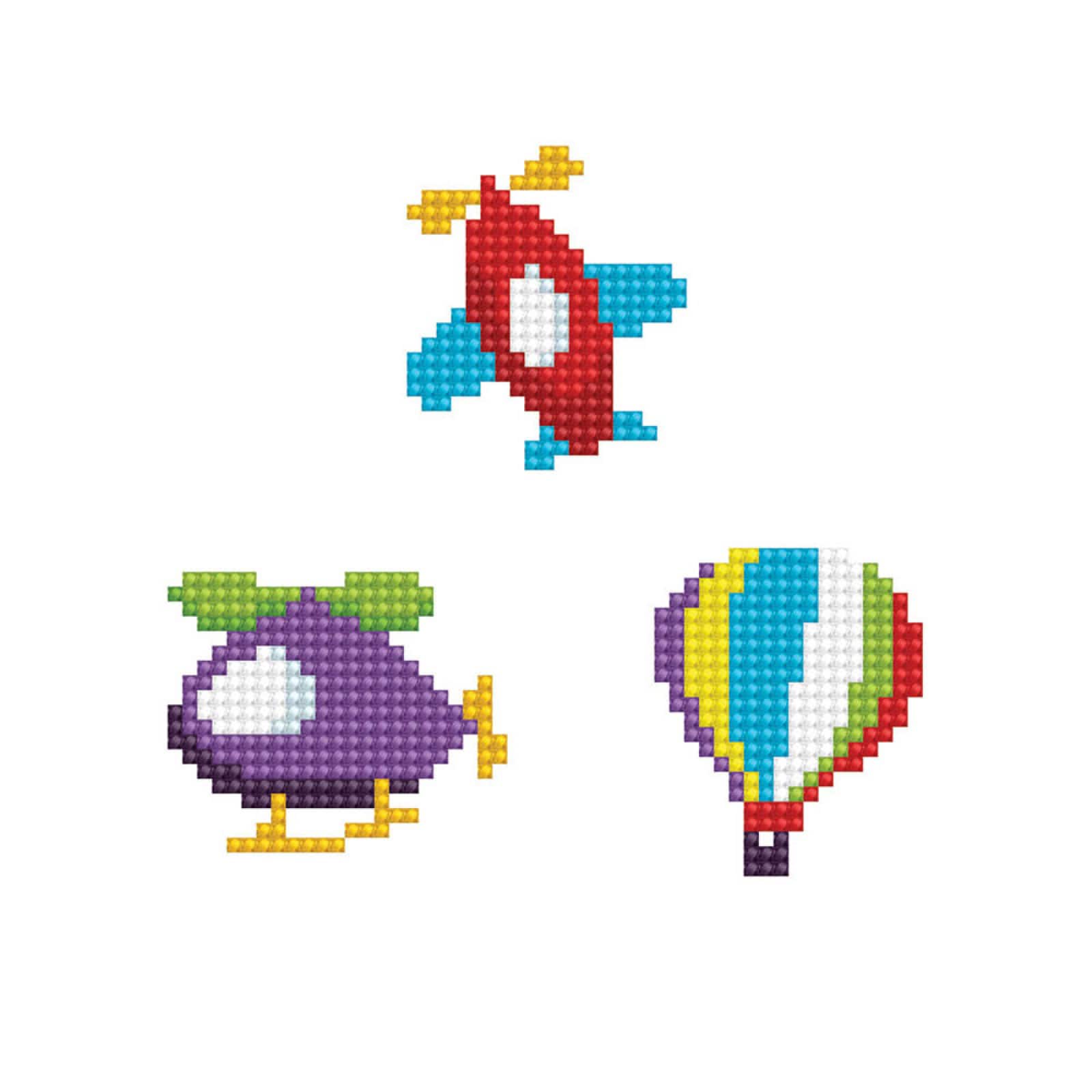 Diamond Dotz® Beginner Fly - Hot Air Balloon, Plane, Helicopter DOTZIES Stickers Diamond Painting Artwork Kit