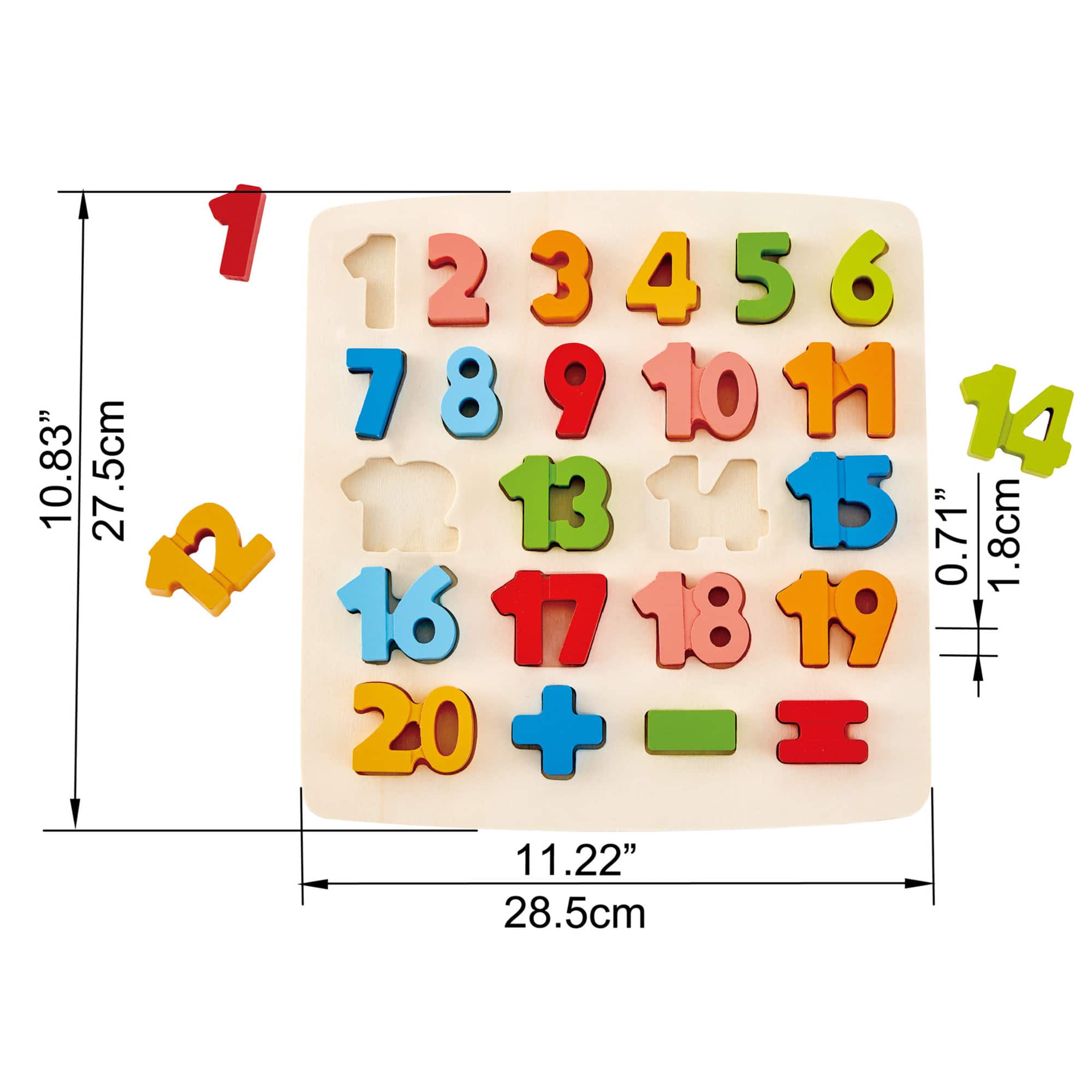 Hape Wooden Chunky Number & Counting Block Puzzle