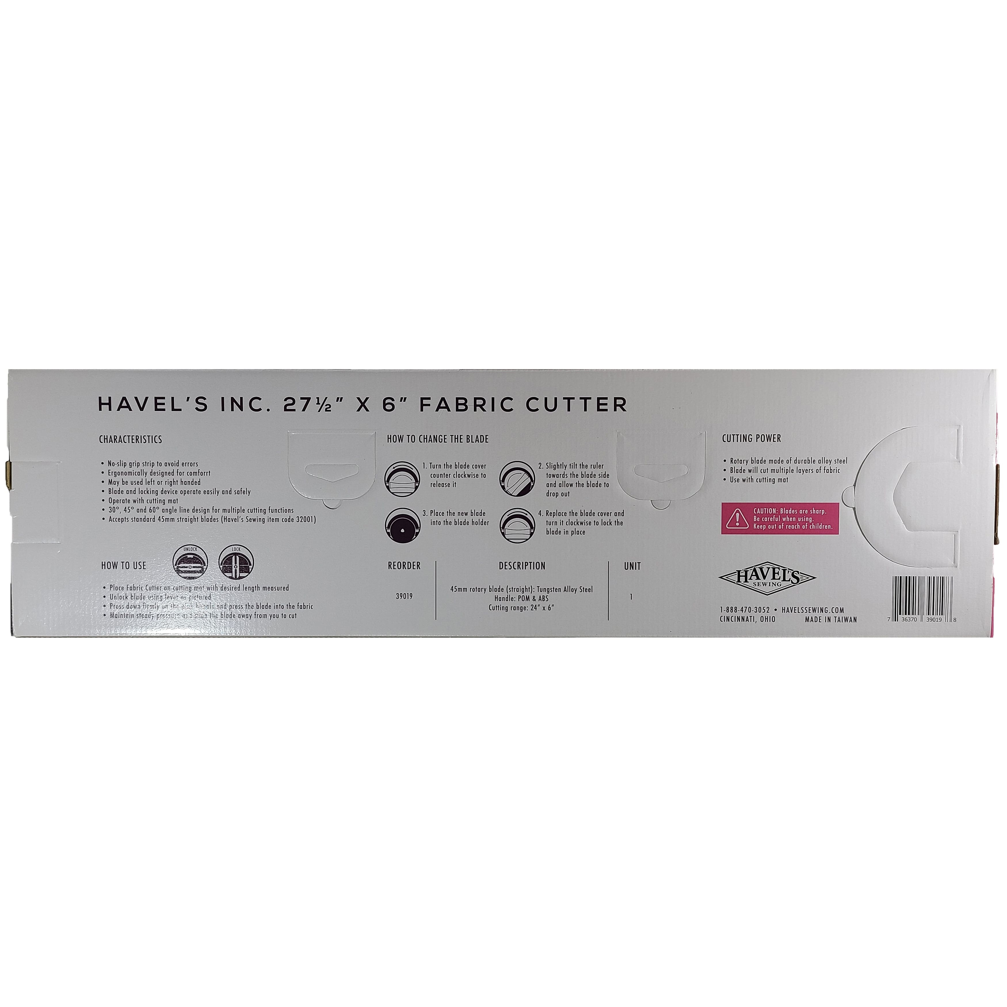 Havel's® Fabric Cutter, 27.5" x 6"