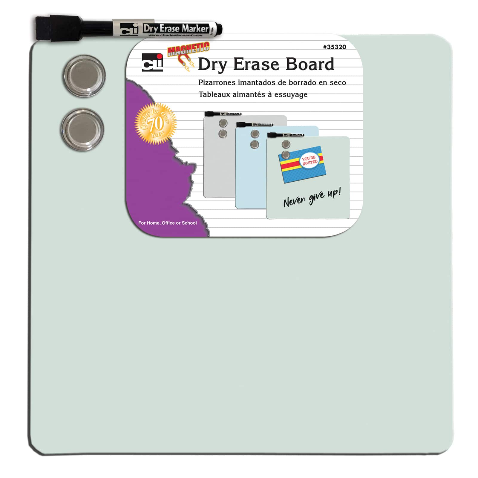 Charles Leonard Magnetic Dry Erase Board Set, 6 ct.