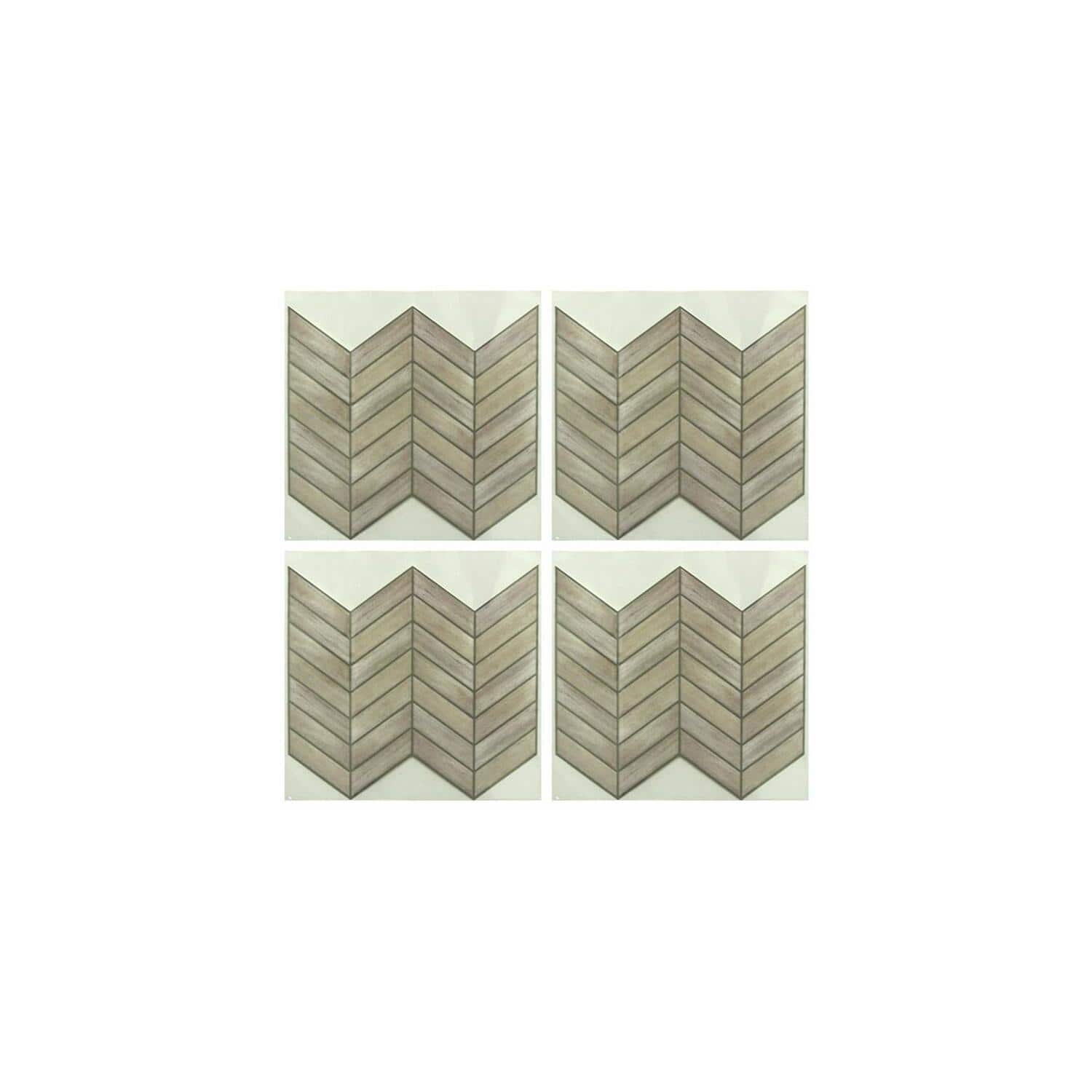 RoomMates Chevron Distressed Wood Backsplash StickTiles