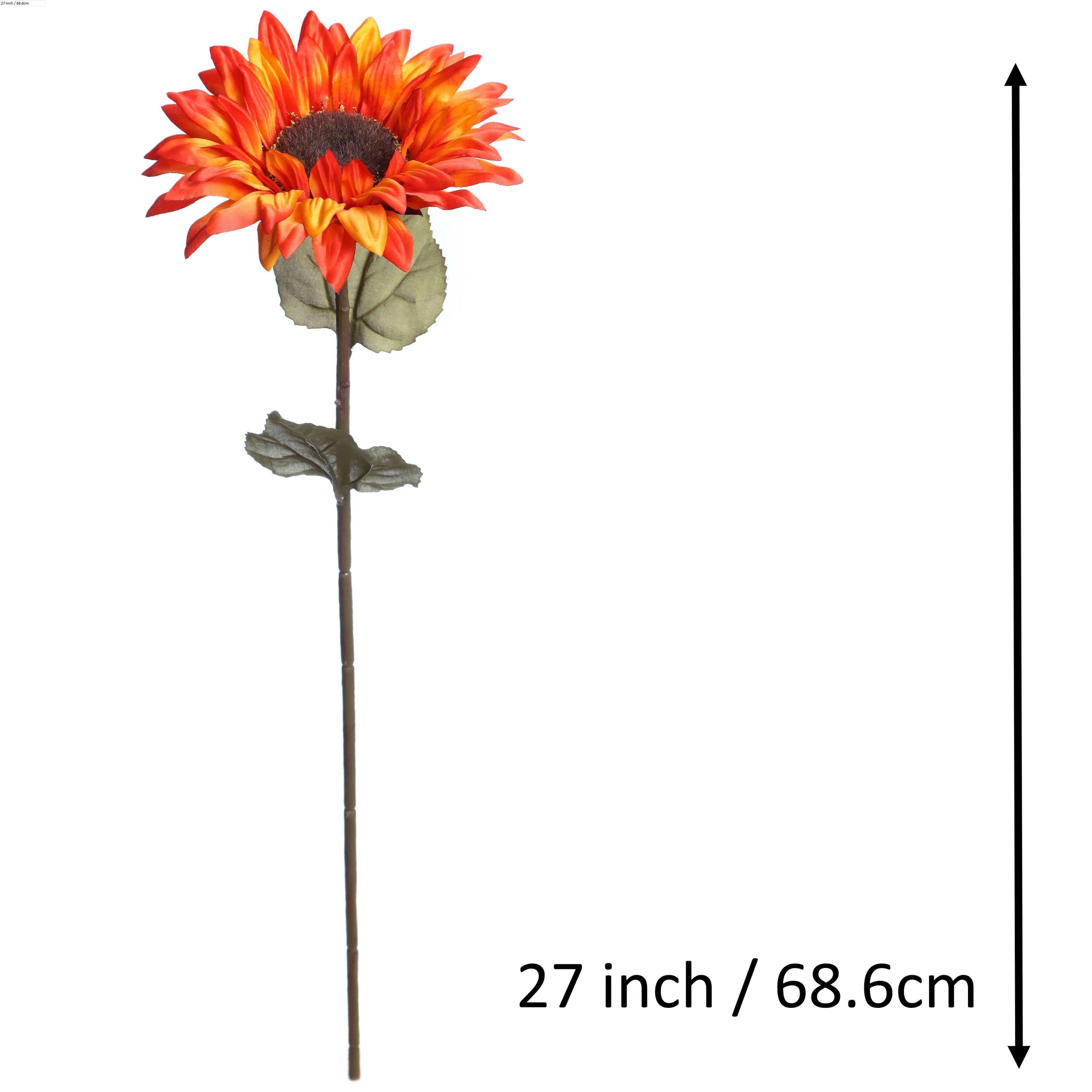 28" Orange Sunflower Stem by Ashland®