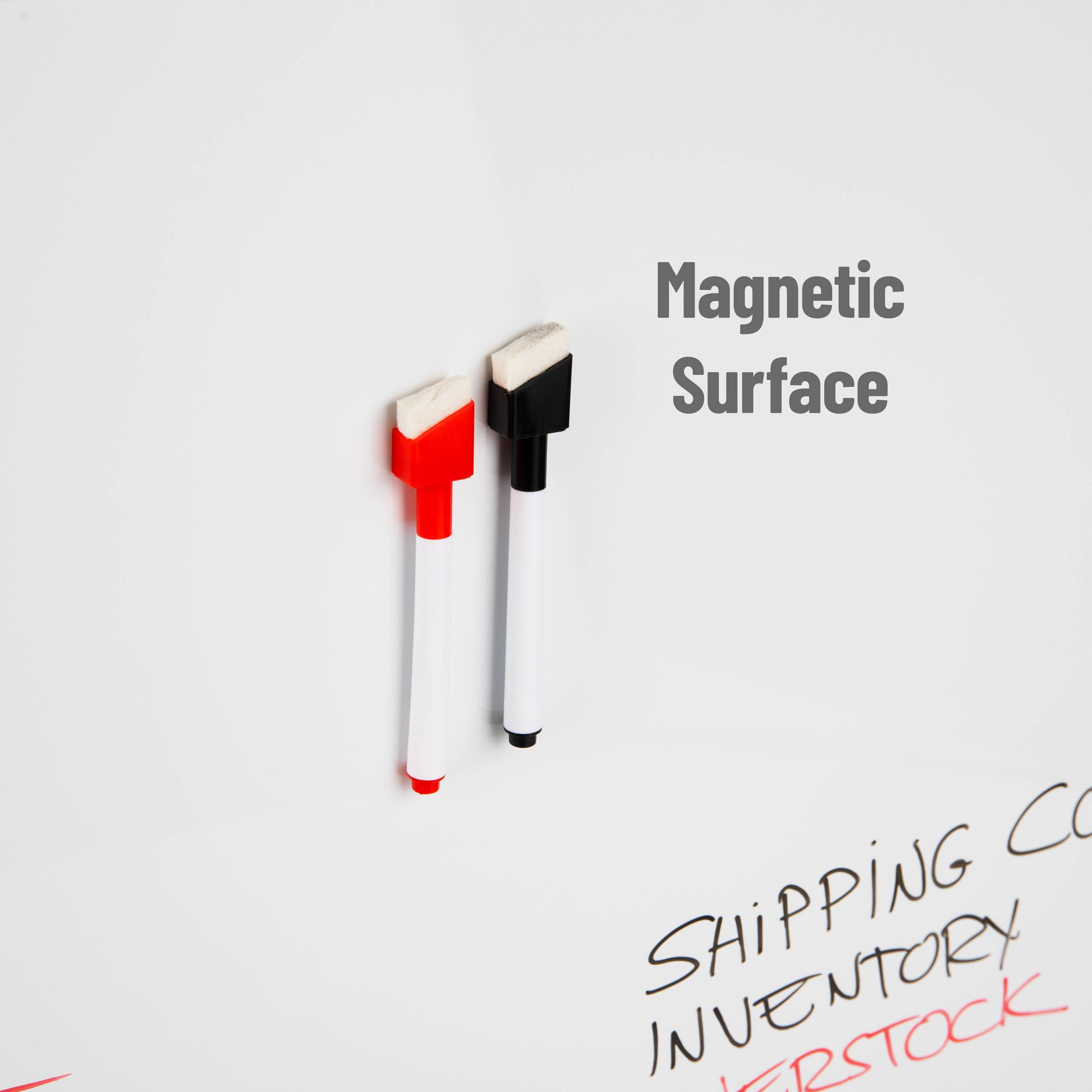 Mind Reader Dry Erase Magnetic White Board, Wall Mount, Eraser Marker Shelf, Planner, White