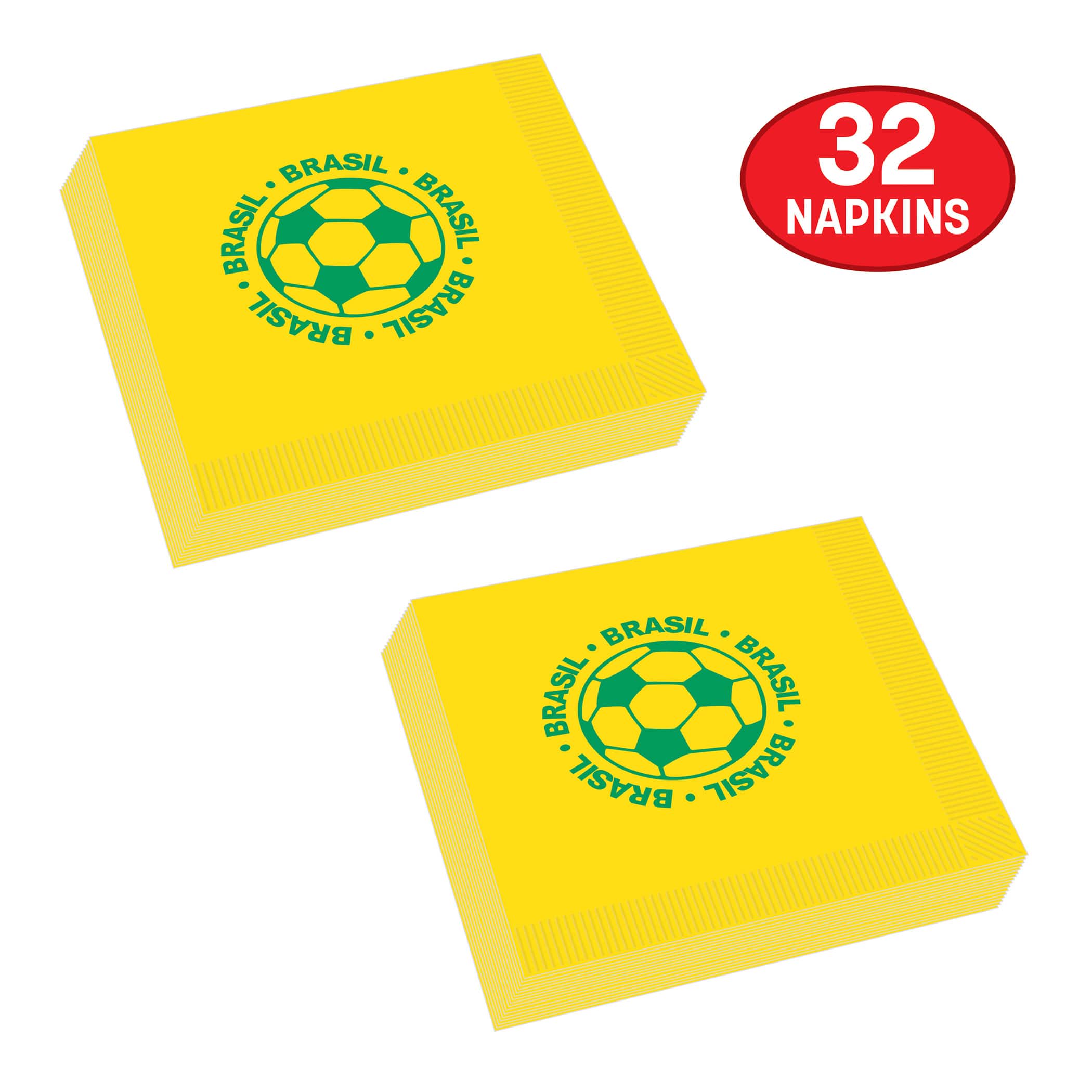 Brasil Soccer Luncheon Napkins, 32ct.