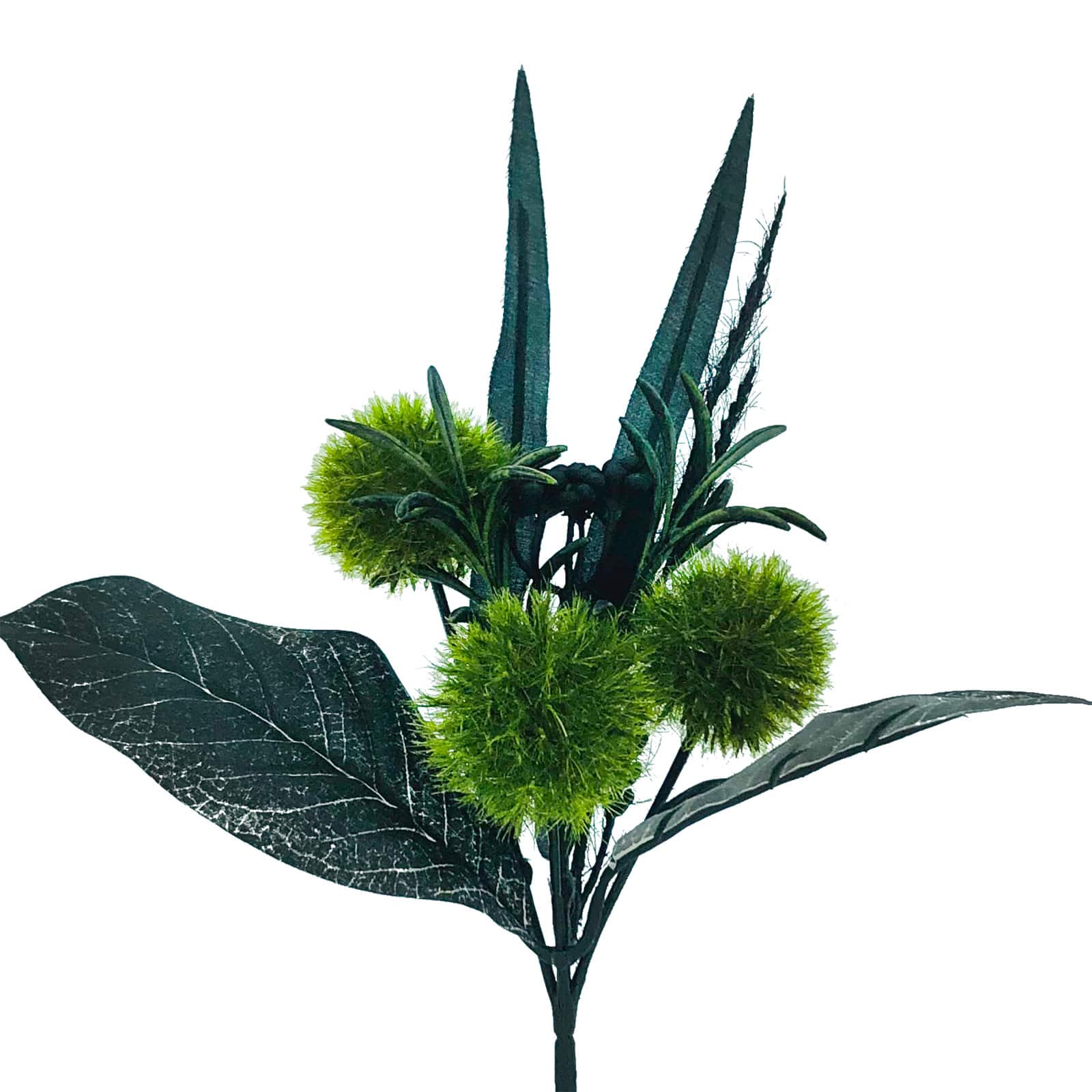 9" Black & Green Magnolia Leaf & Ball Pick by Ashland®