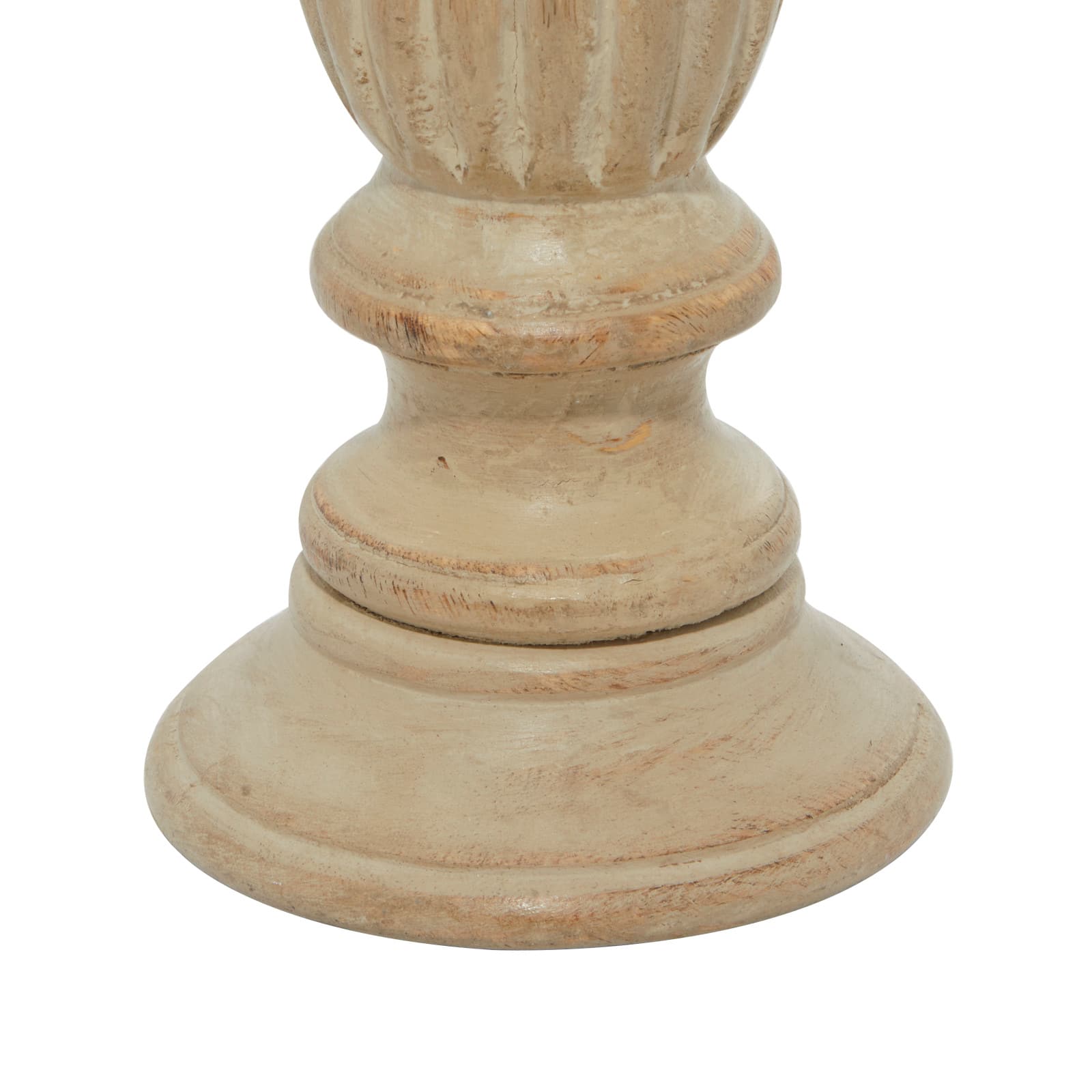 Brown Mango Wood Traditional Candle Holder Set