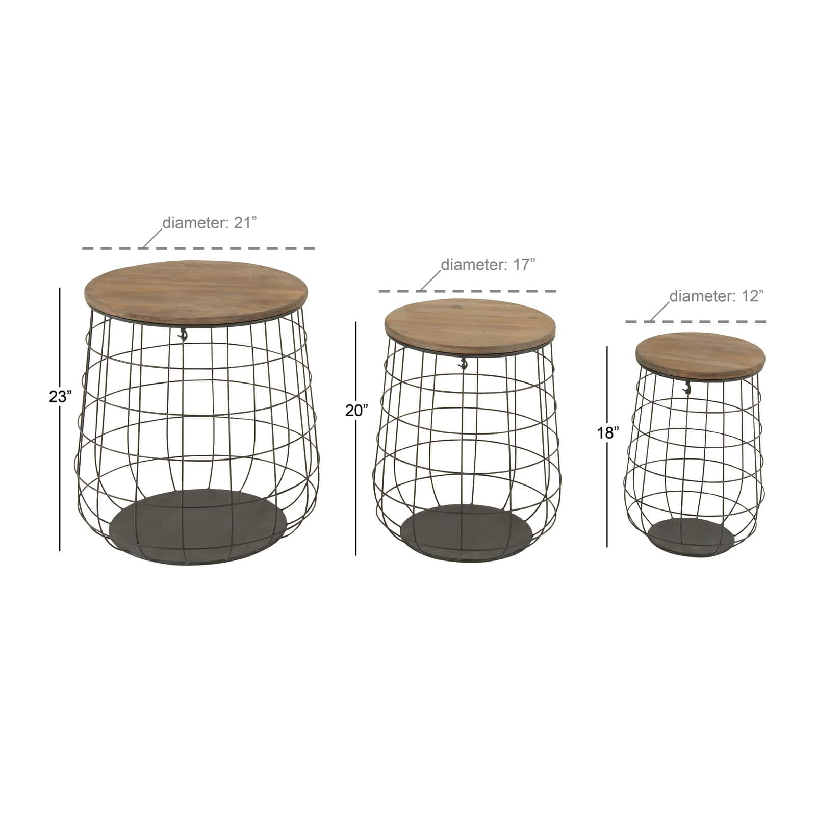 Brown Farmhouse Storage Basket Set