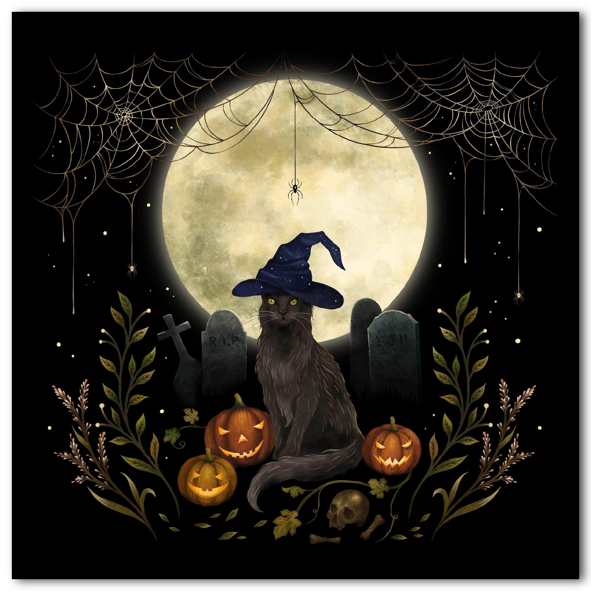 Courtside Market® Halloween Cat Gallery-Wrapped Canvas Wall Art
