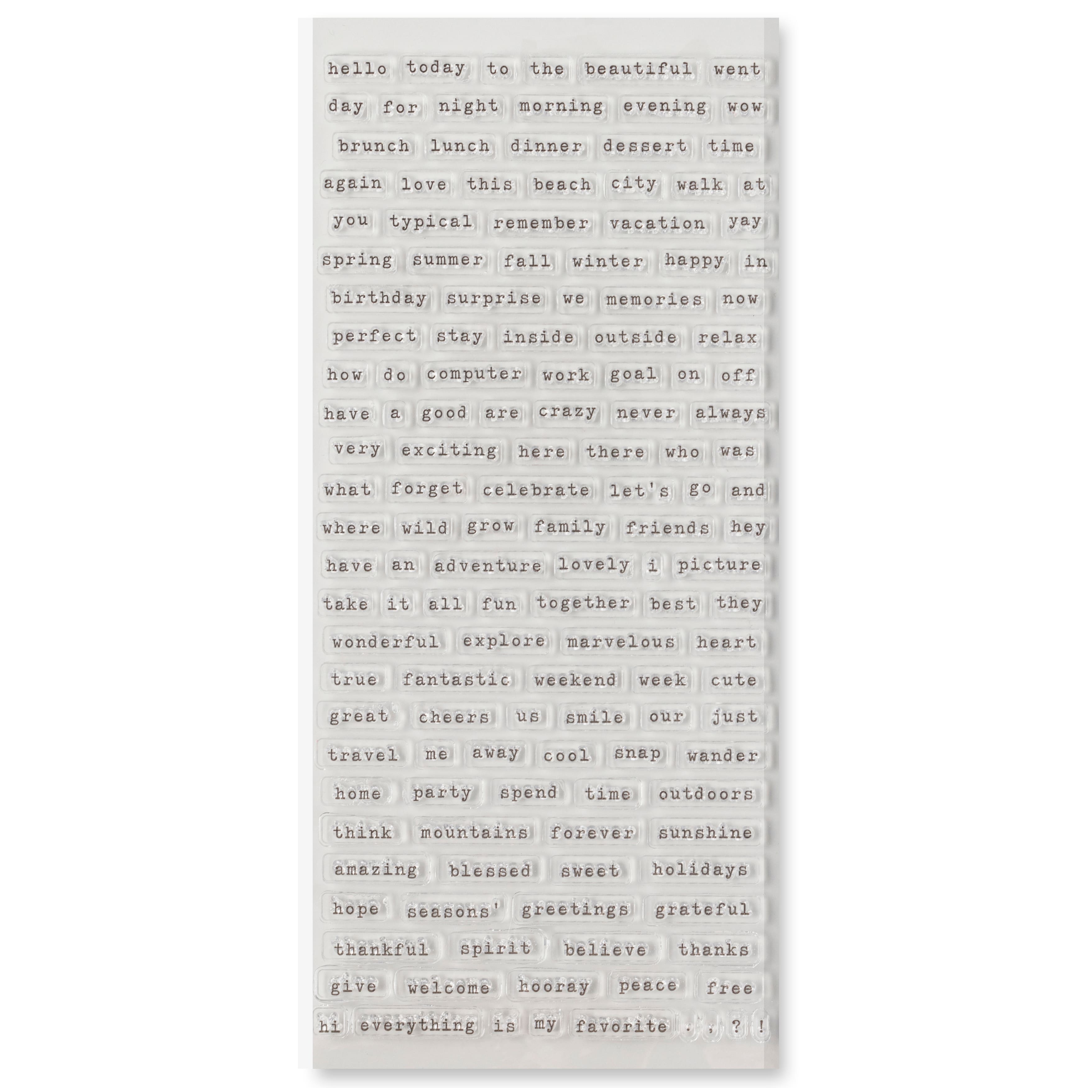 6 Pack: Word-Fetti Clear Stamps by Recollections™